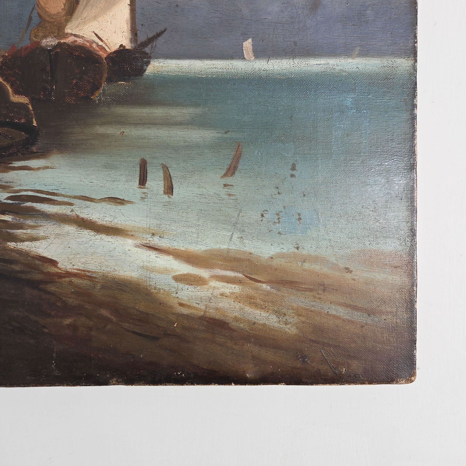 Early 20th Century Antique Landscape Oil Painting photo for sale