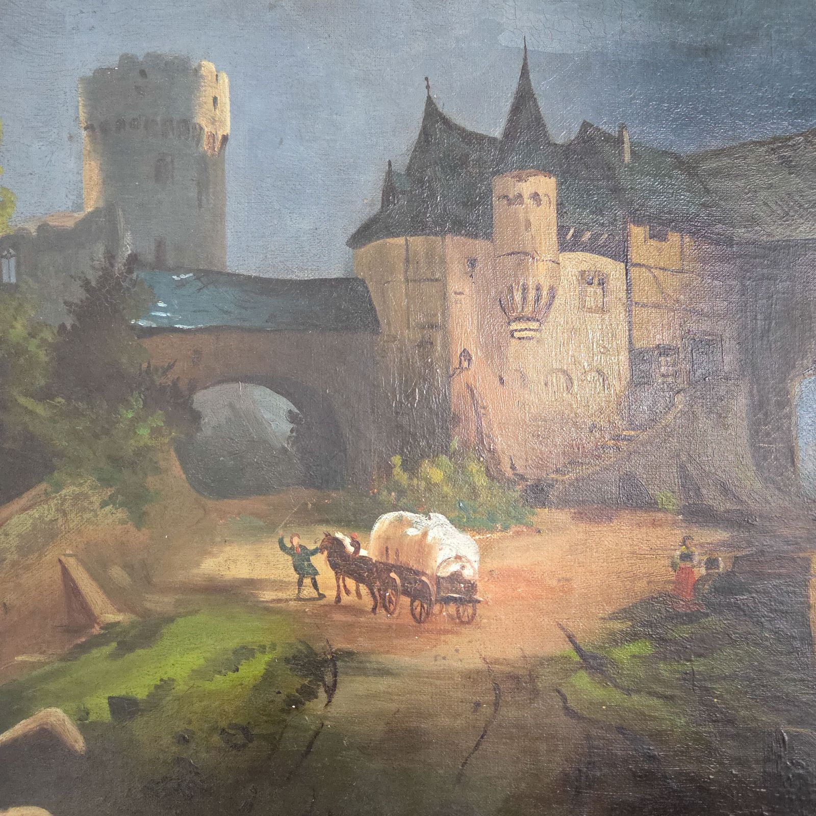 Early 20th Century Antique Landscape Oil Painting photo vinterior