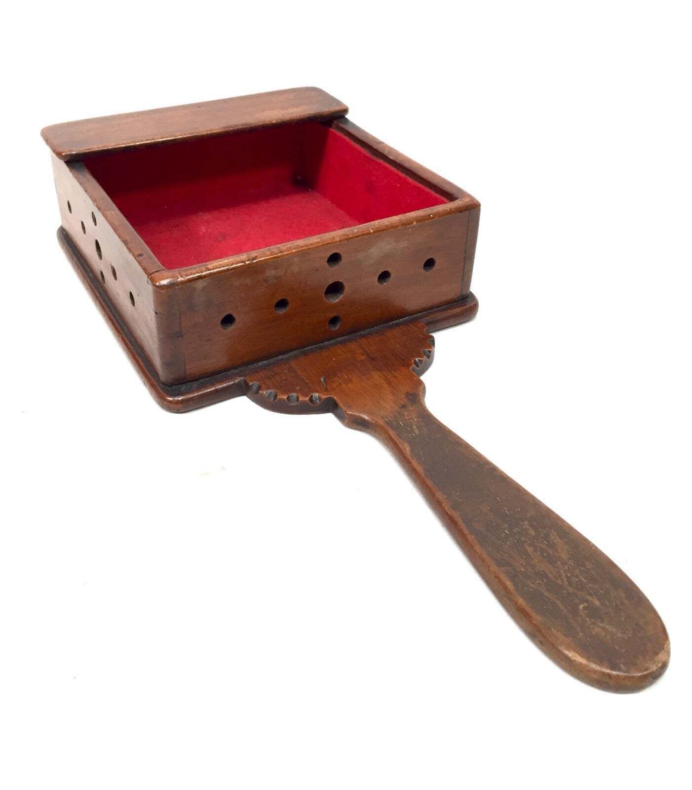 Antique Arts & Crafts Wooden Treen Church Collection Box Offering Bowl C.1920 photo Home Decor