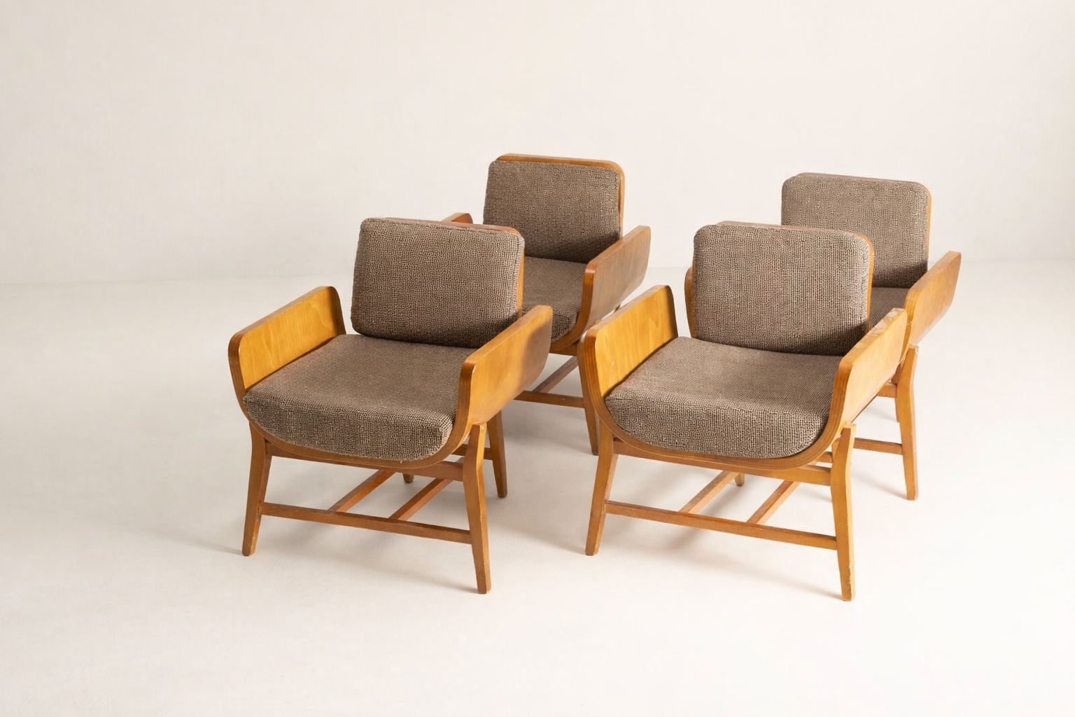 Set Van 4 Fauteuils, Jaren 1970, Frankrijk