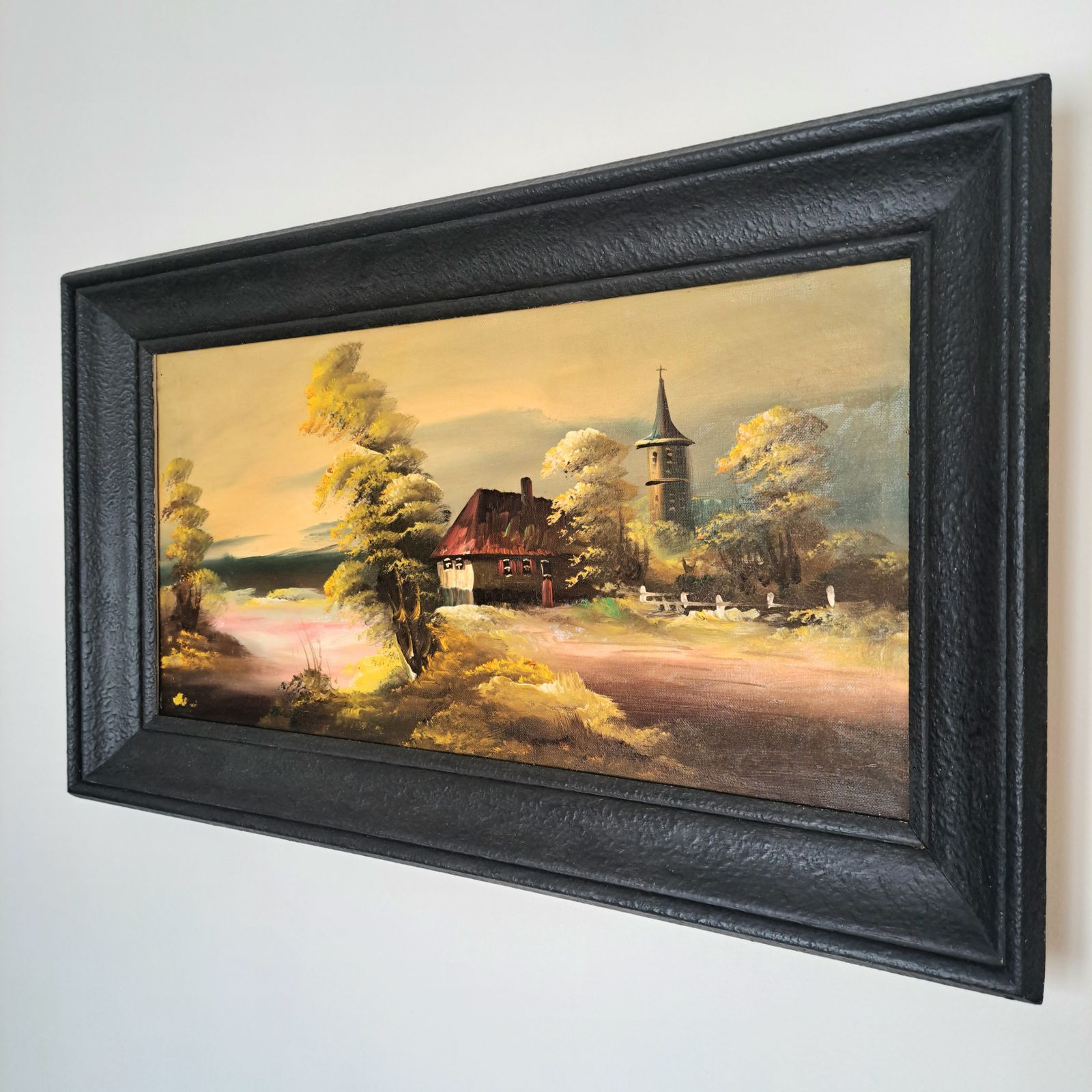 photo for sale Vintage Oil Painting Of A Romantic Landscape