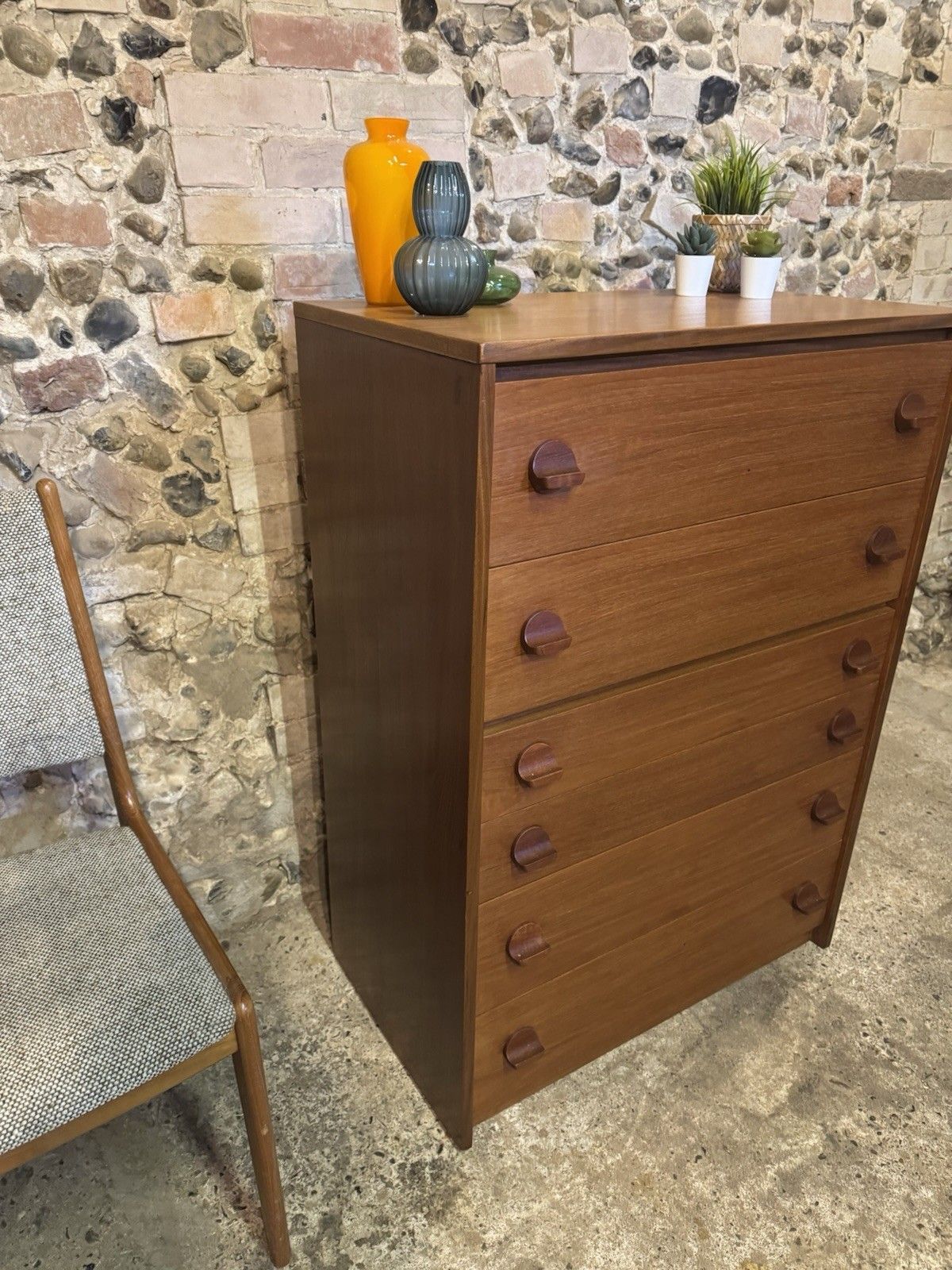 🚛 Vintage Mid Century Teak Chest Of Drawers Danish Scandinavian Design / Stag photo vinterior