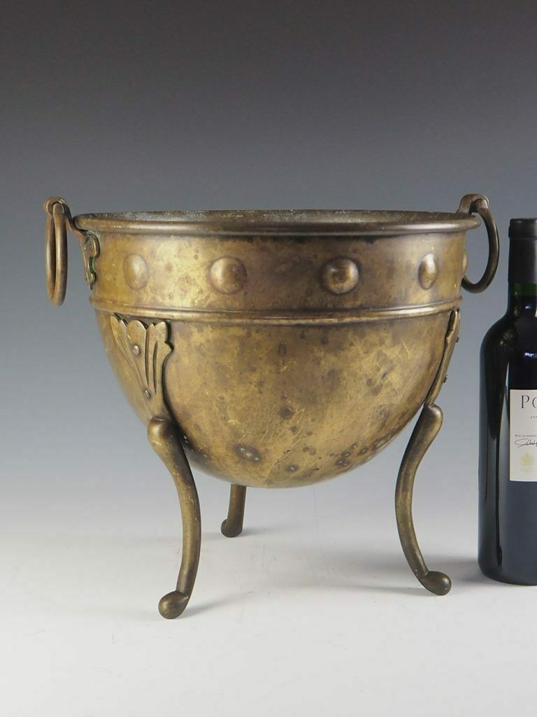 Brass Arts And Crafts Jardiniere By Henry Loveridge photo for sale