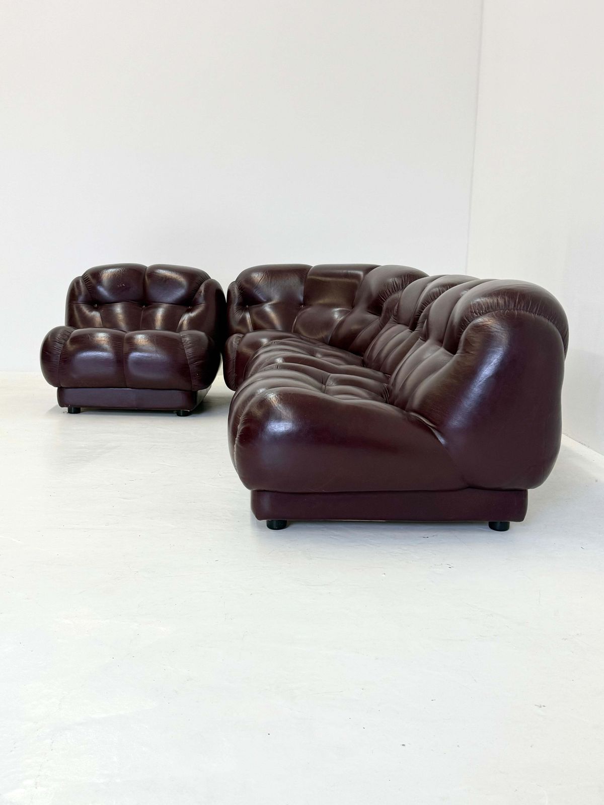 Dark Brown Nuvolone Modular Lounge Sofa By Rino Maturi For Mimo Padova photo Furniture