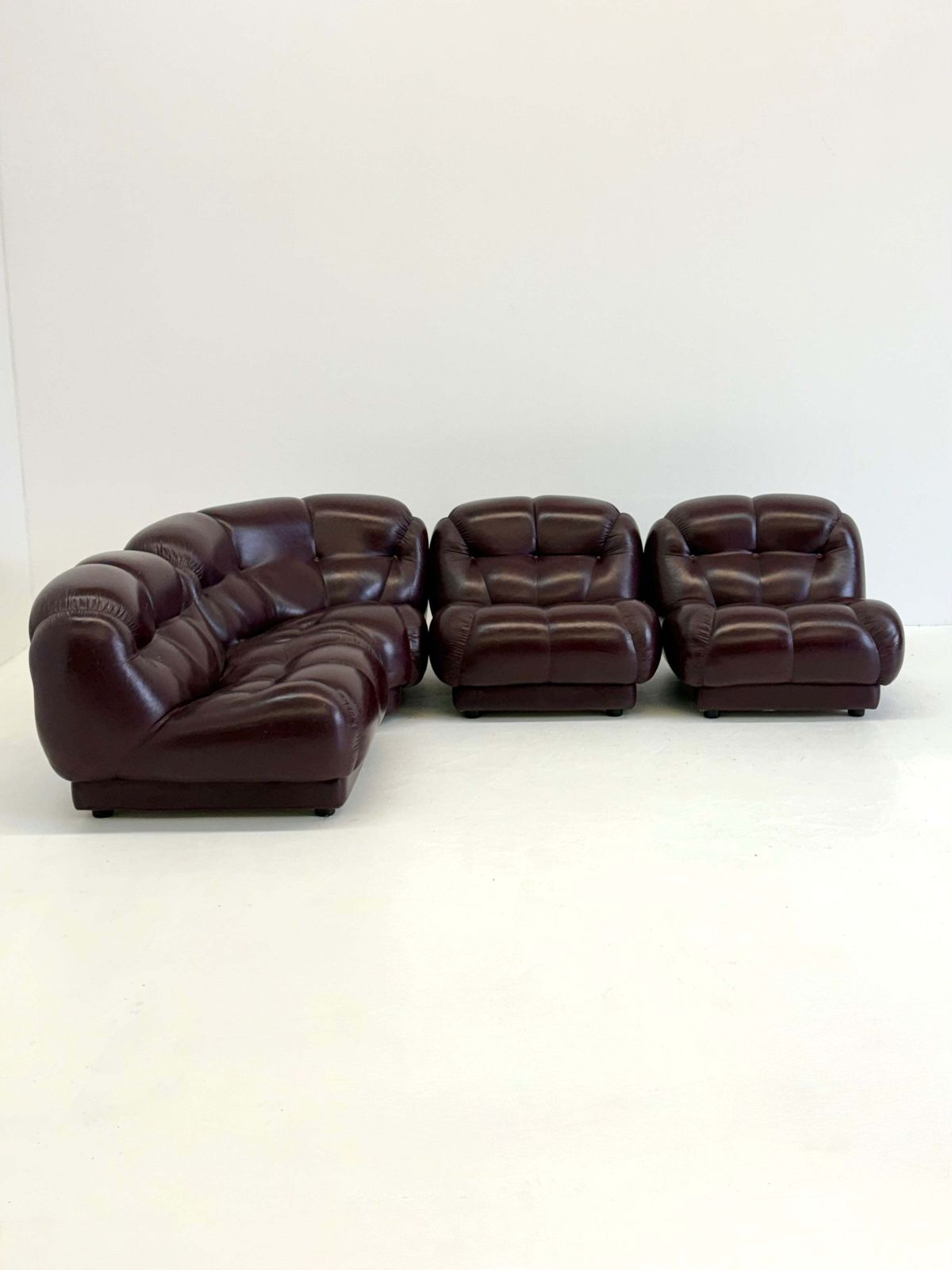 photo furniture Dark Brown Nuvolone Modular Lounge Sofa By Rino Maturi For Mimo Padova