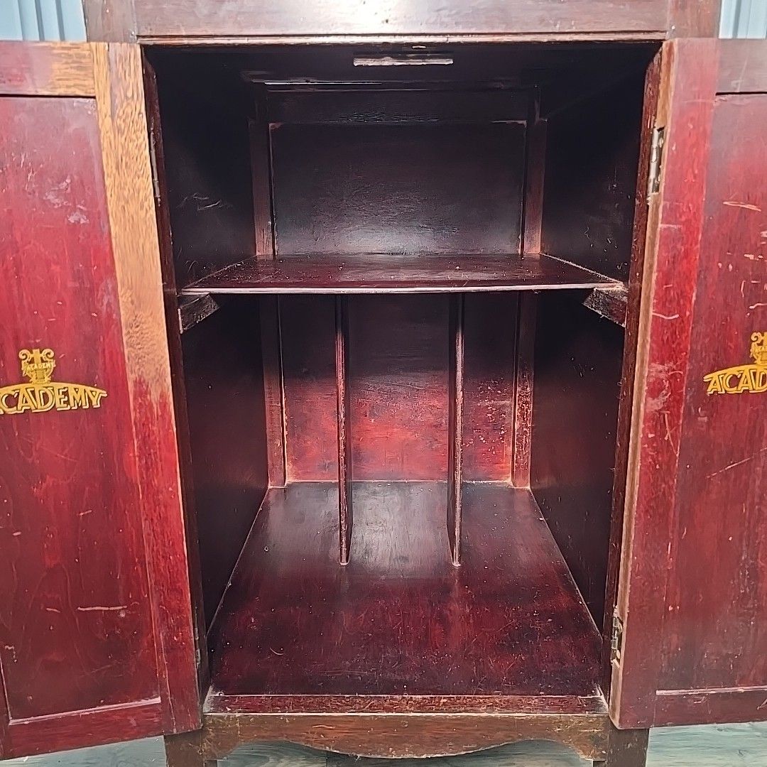 140.0 Antique Wooden Pot Cupboard Gramophone Cabinet Double Door Academy Bedside photo