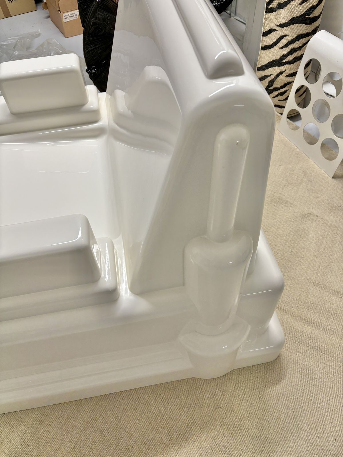 Furniture White Memphis Milano Roma Chair   Specially Commissioned Piece   One Of A Kind photo