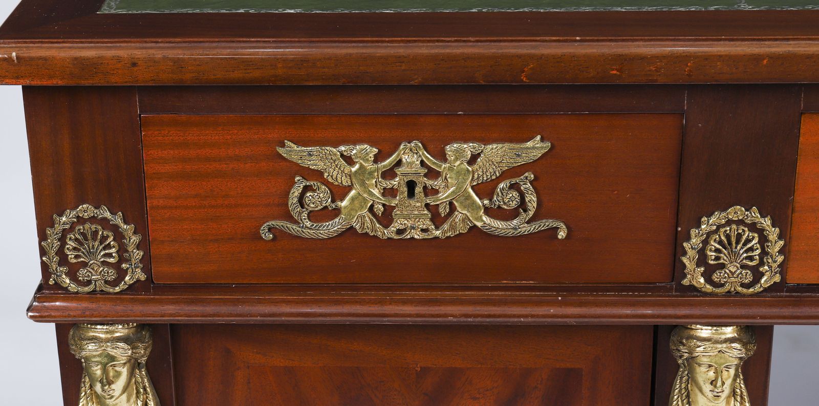photo for sale Antique French Empire Ormolu Mounted Desk 20th Century