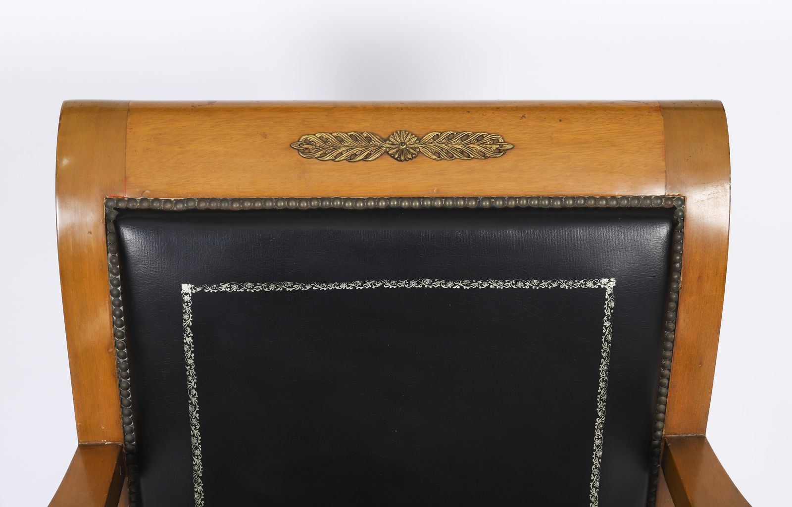Antique French Empire "Fauteuil Du Bureau" Office Chair 19th C photo for sale