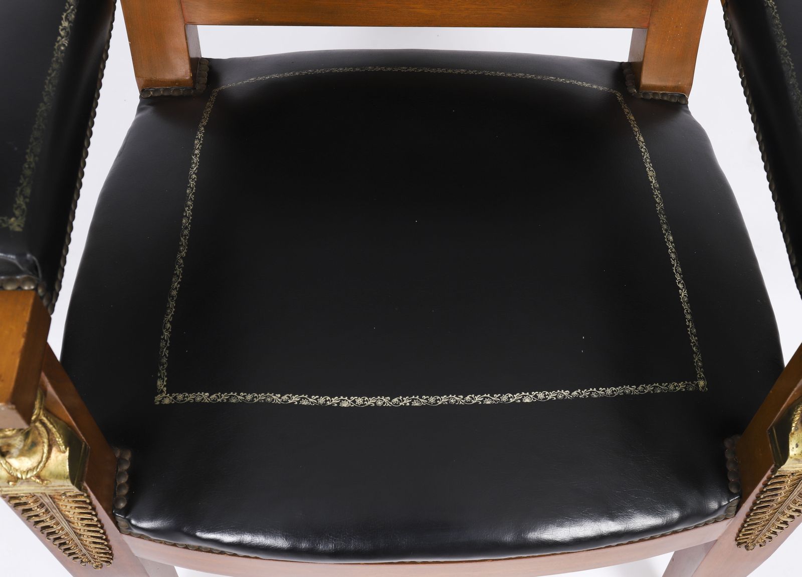 Antique French Empire "Fauteuil Du Bureau" Office Chair 19th C photo vinterior