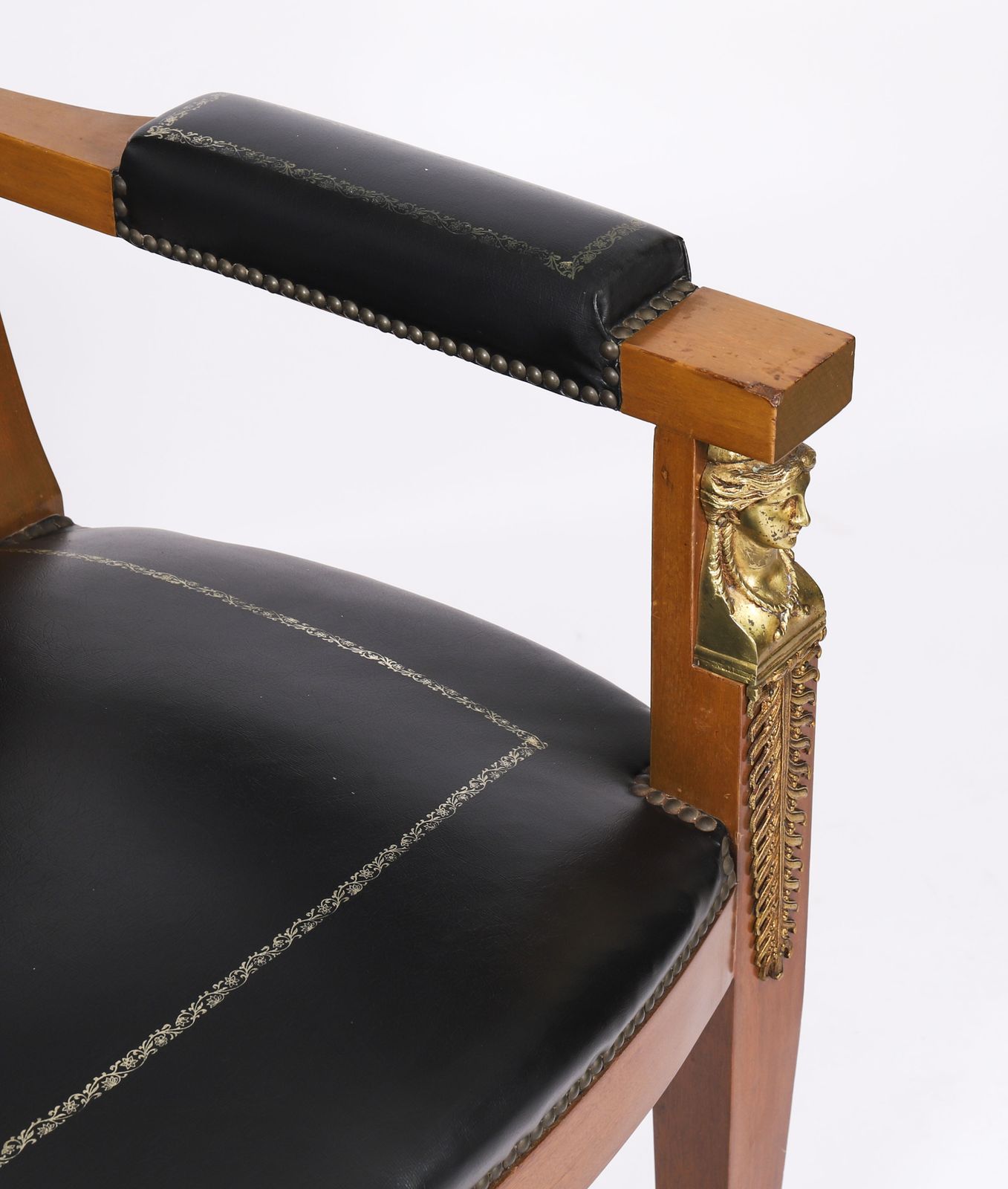 photo vinterior Antique French Empire "Fauteuil Du Bureau" Office Chair 19th C