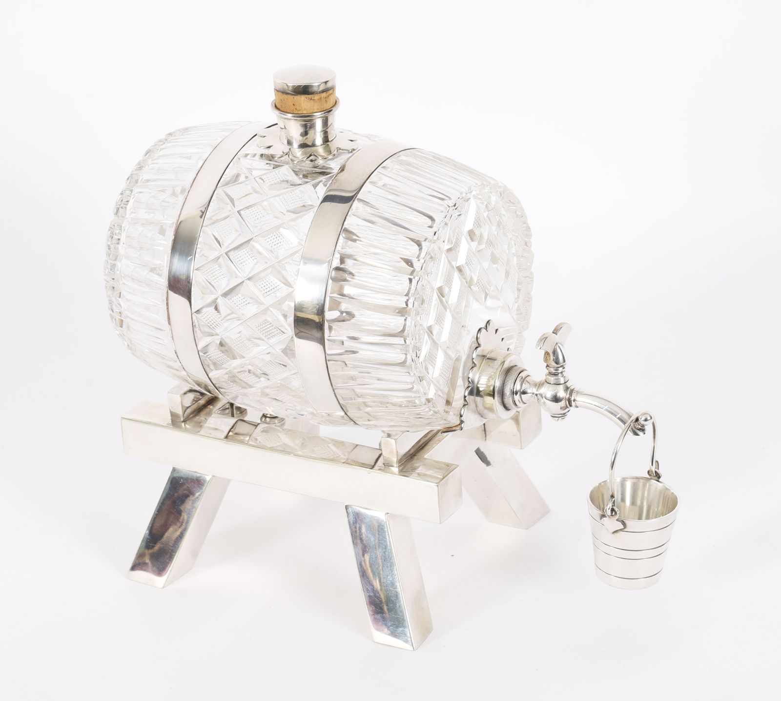 Antique  Crystal Barrel Decanter Mappin & Webb 19th C photo buy