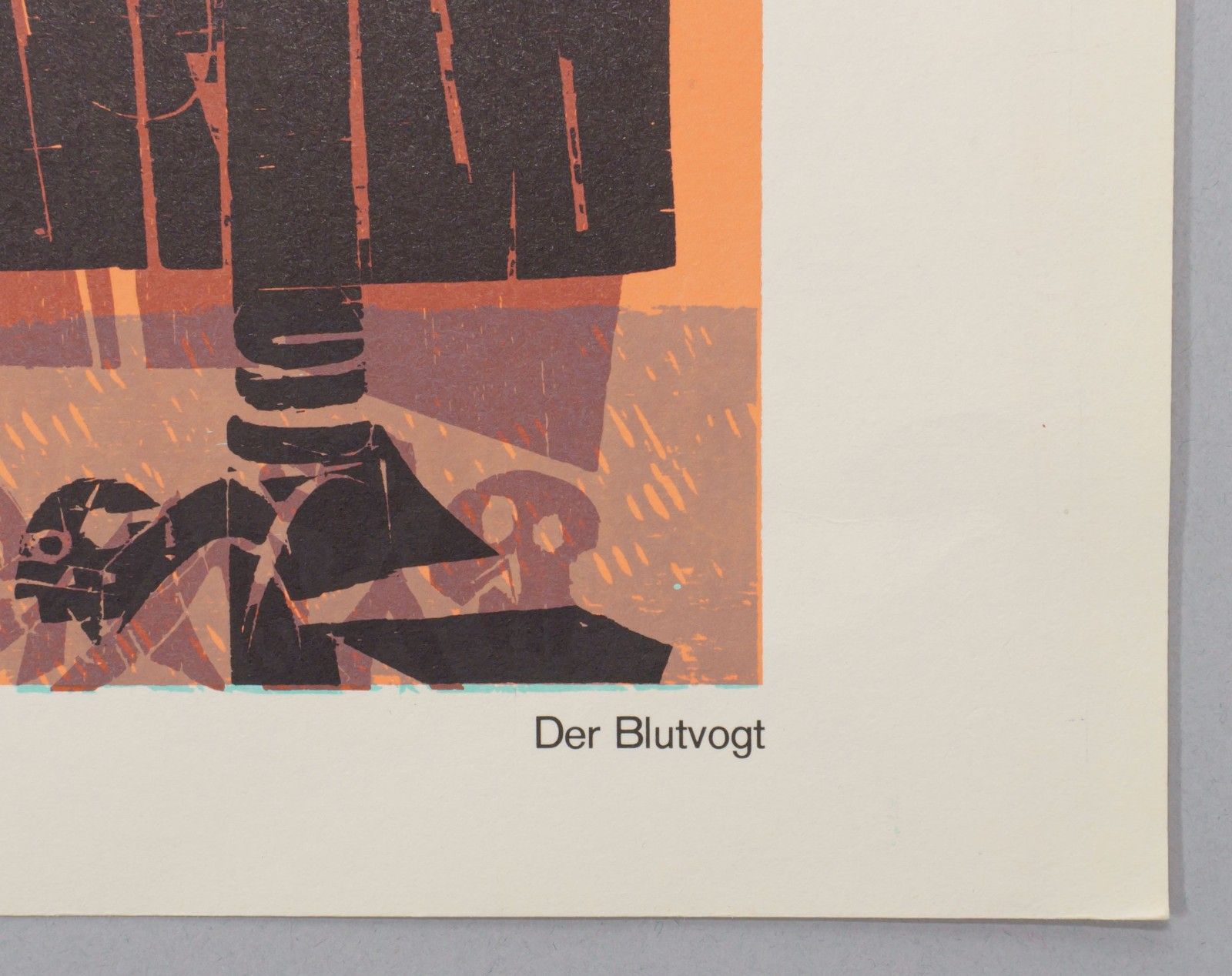 Original 1960s Hap Grieshaber Art Print – ‘The Bailiff’ / ‘Der Blutvogt’ photo for sale