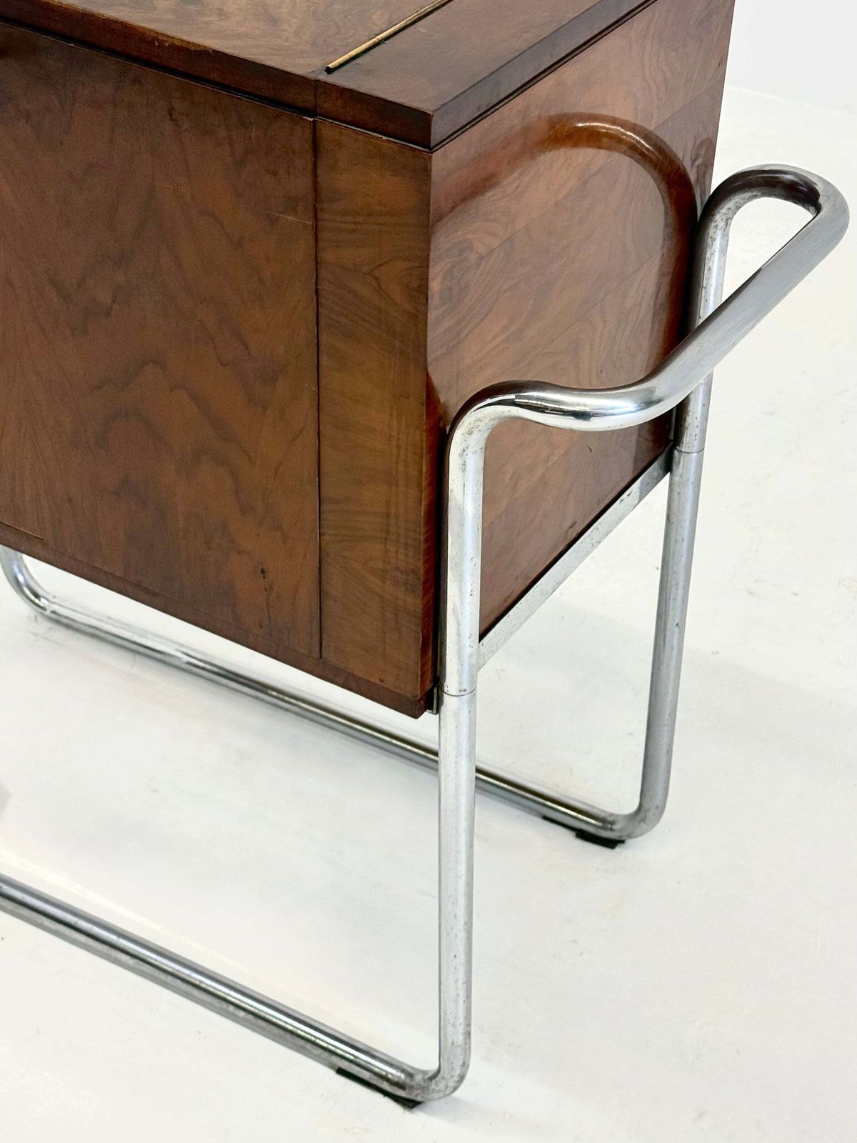 Furniture Italian Walnut Bar Cabinet By Cova Milano photo