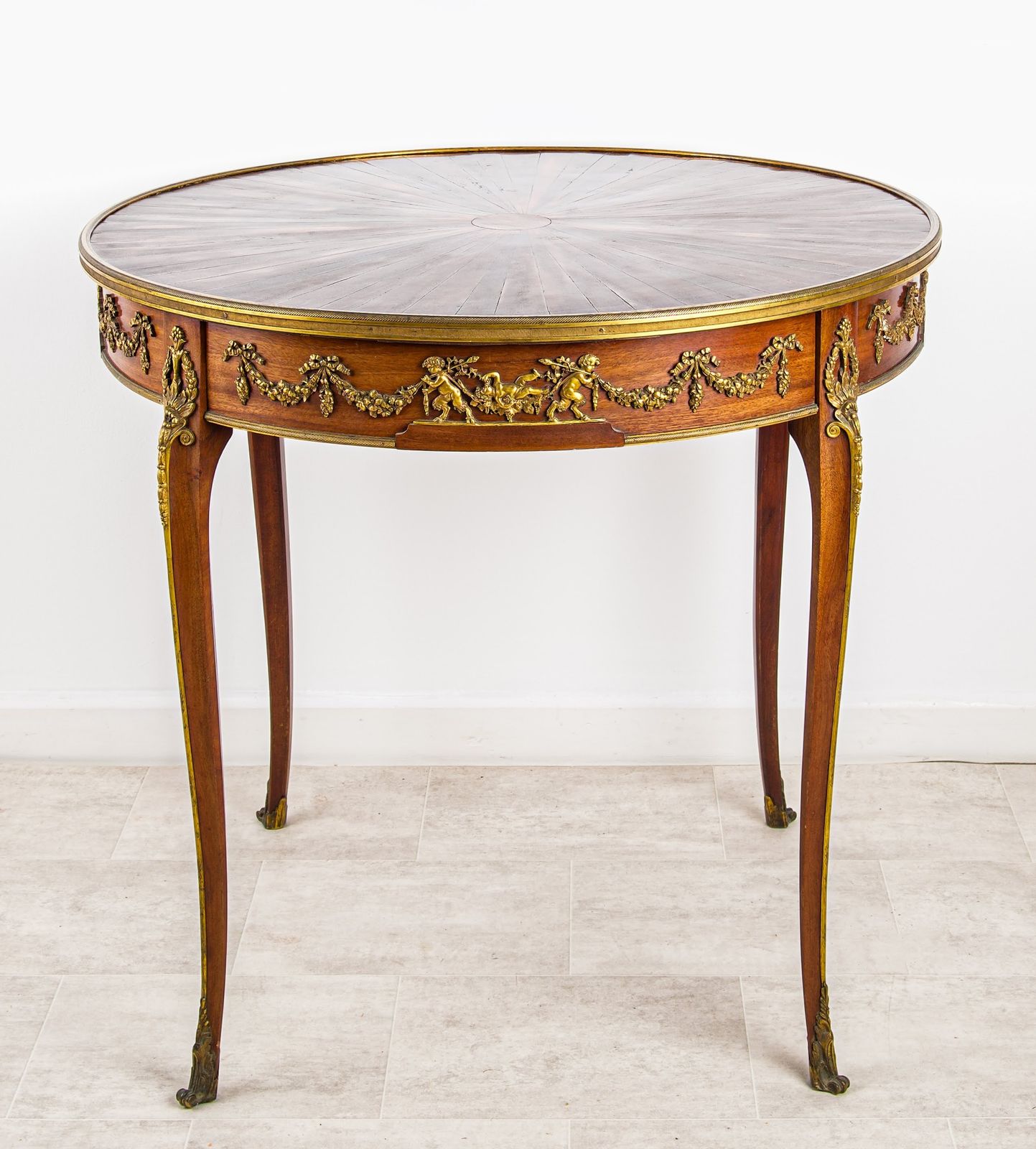 Antique French Gilt Bronze (Ormolu) Mounted Centre Table In The Manner Of François Linke, C.1900