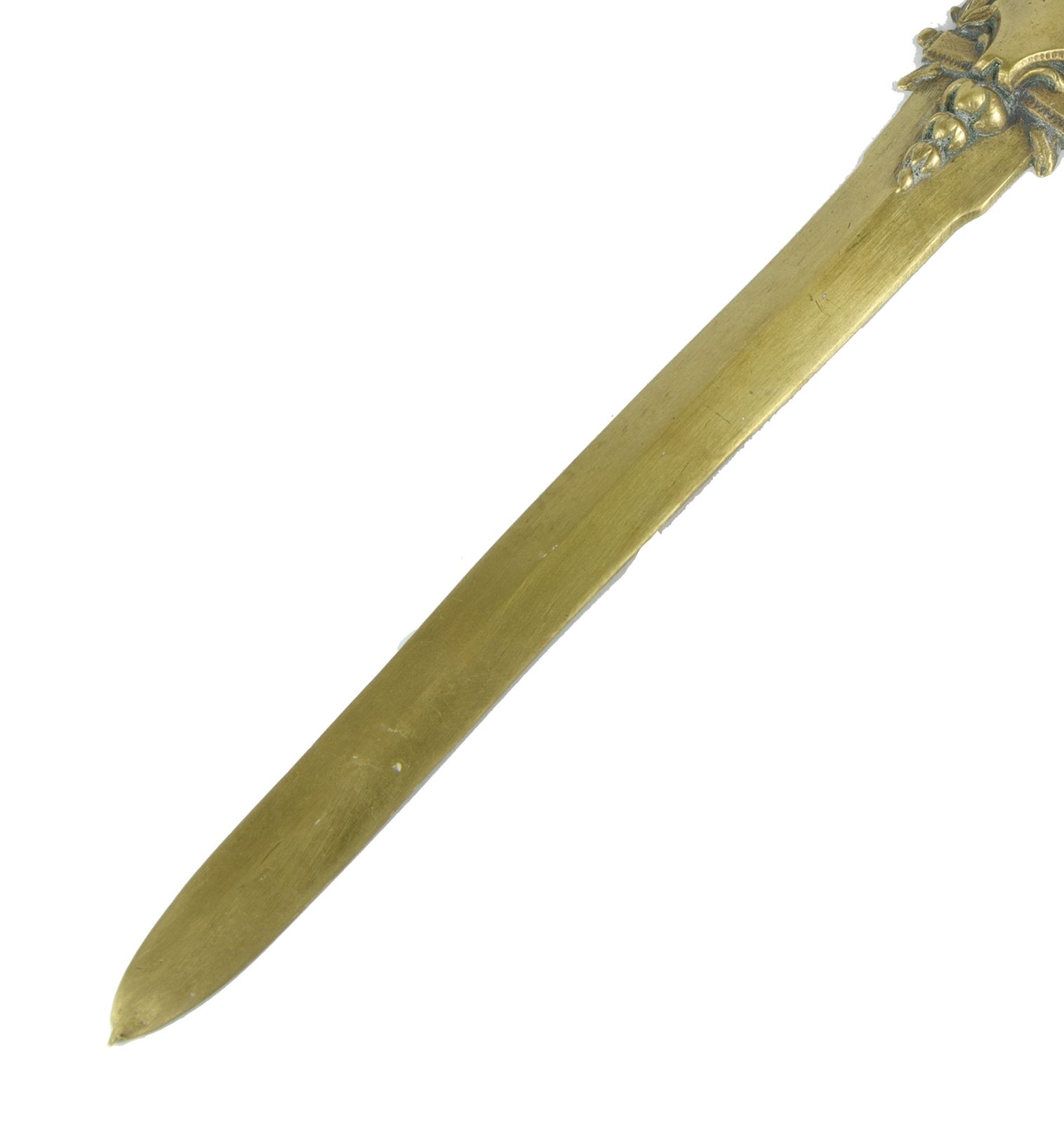 Late 19th Century French Neoclassical Gilt Bronze Letter Opener With Mercury God Motif On Handle photo 700.0