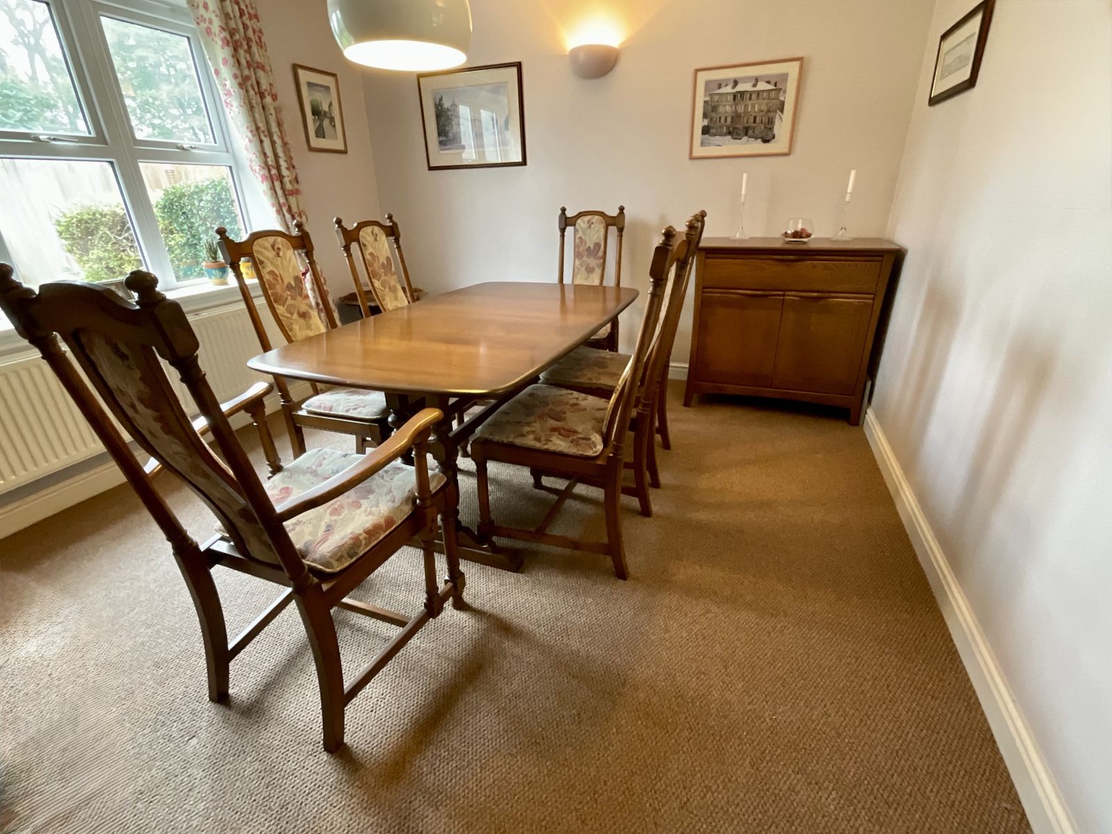 6 Errol Hampton Dining Chairs Including 2 Carvers photo furniture