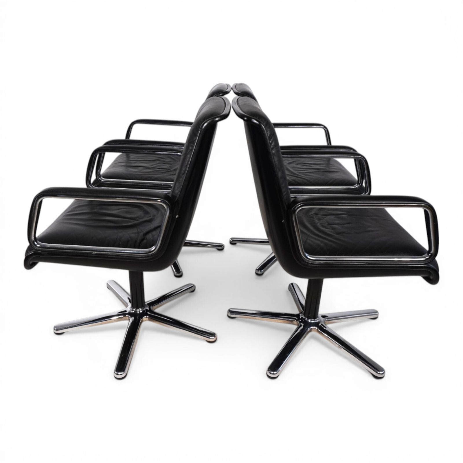 Set Of 4 Wilkhahn Delta Swivel Chairs By Delta Design, 1970