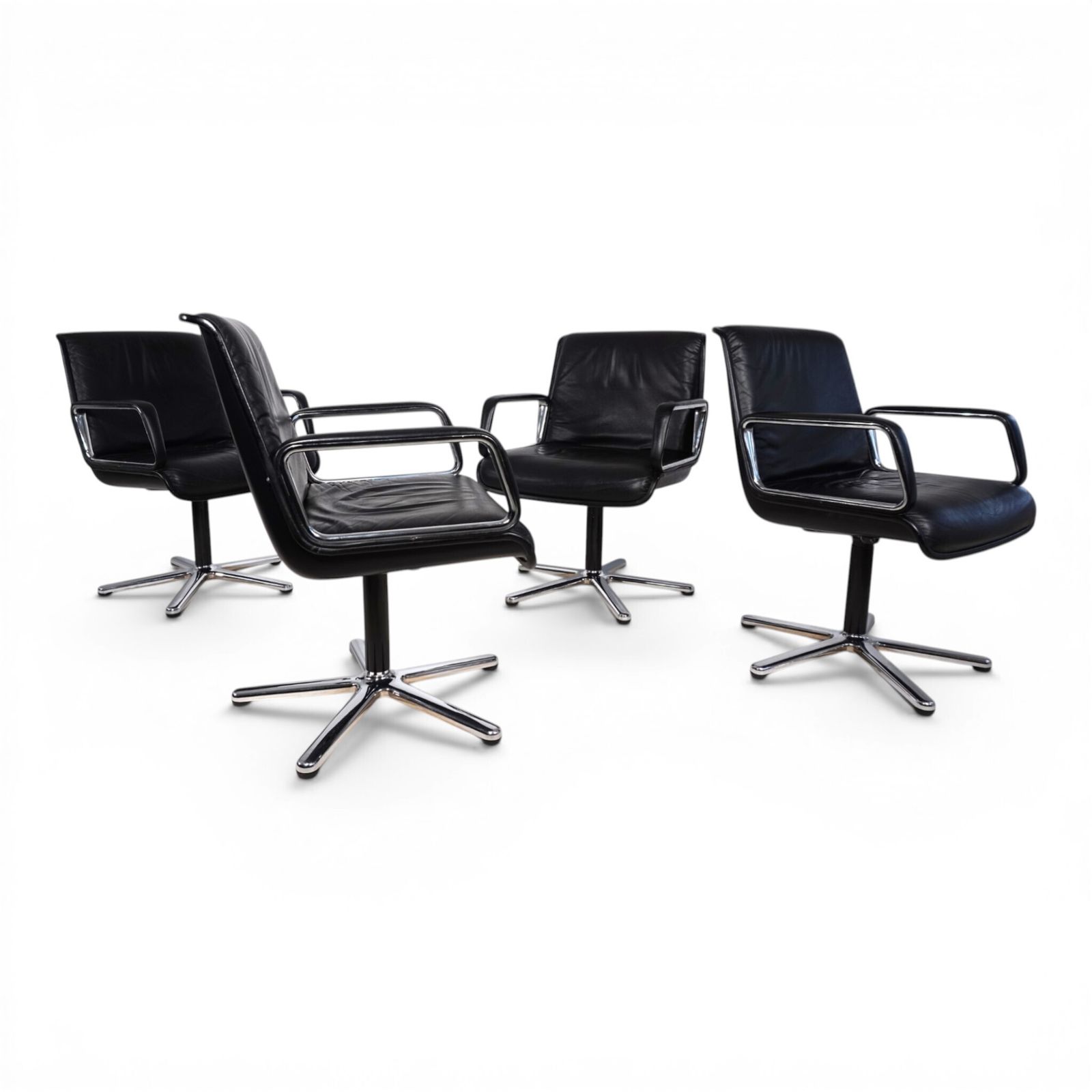 photo for sale Set Of 4 Wilkhahn Delta Swivel Chairs By Delta Design, 1970
