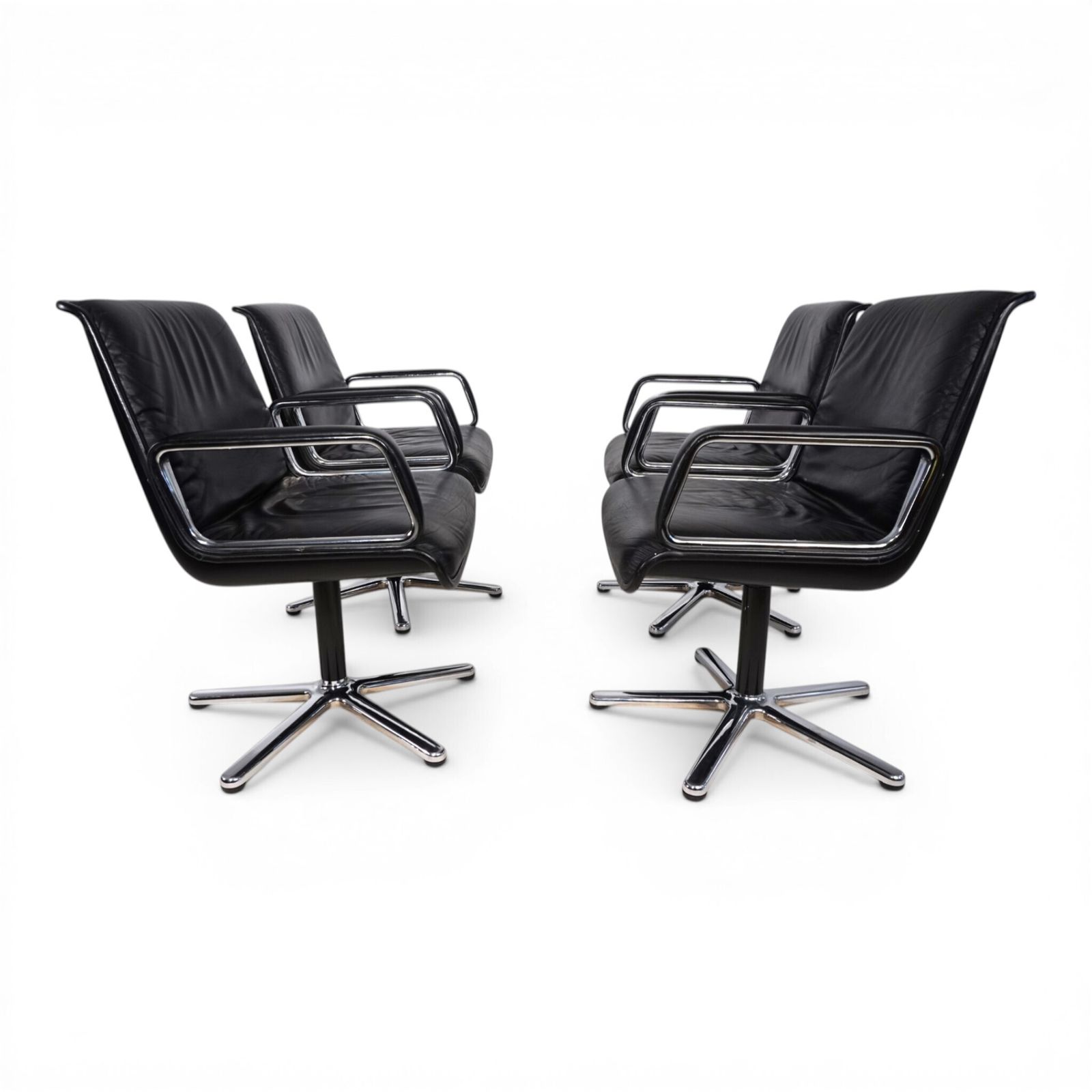 photo vintage Set Of 4 Wilkhahn Delta Swivel Chairs By Delta Design, 1970