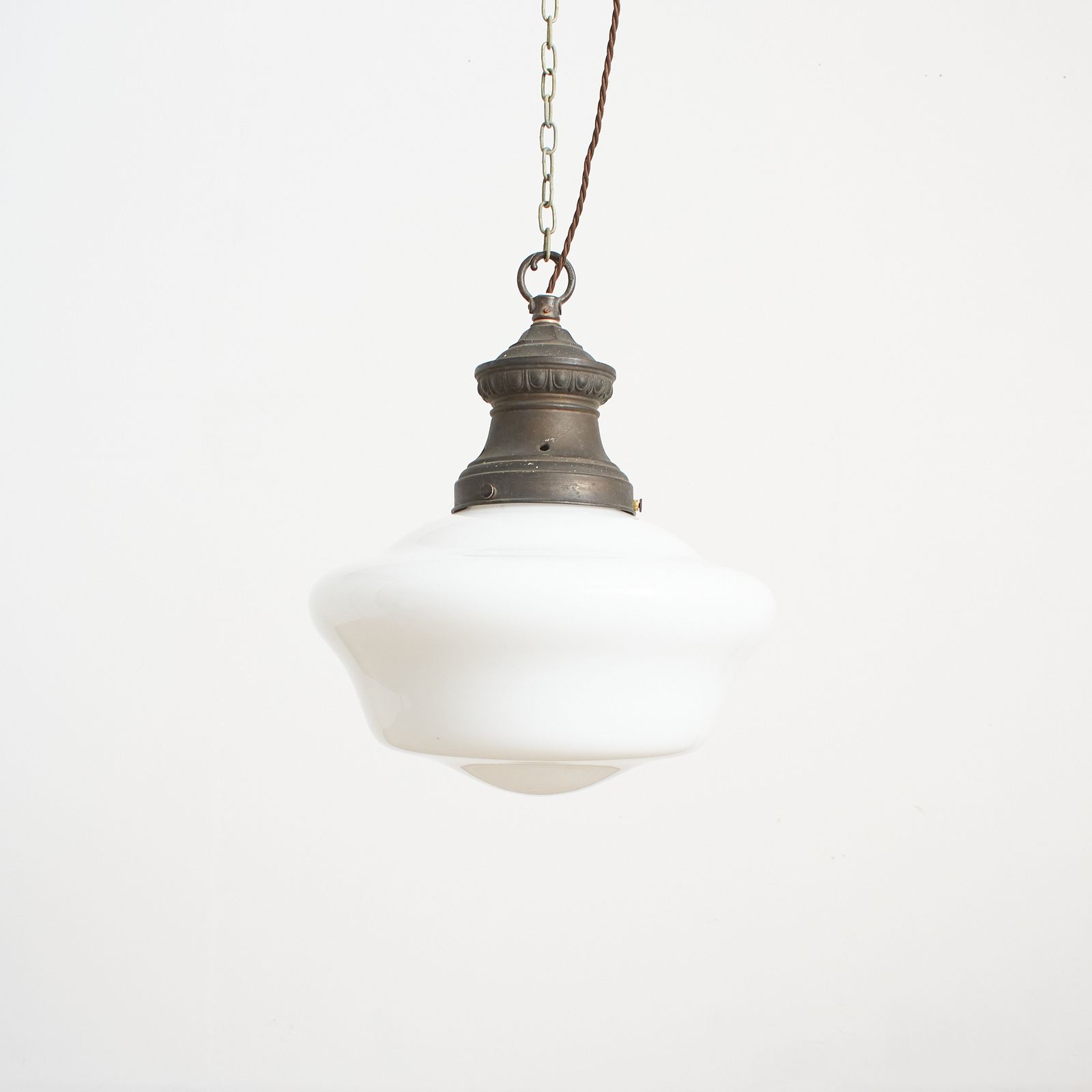 Antique Church Opaline Glass Pendant Light – Al