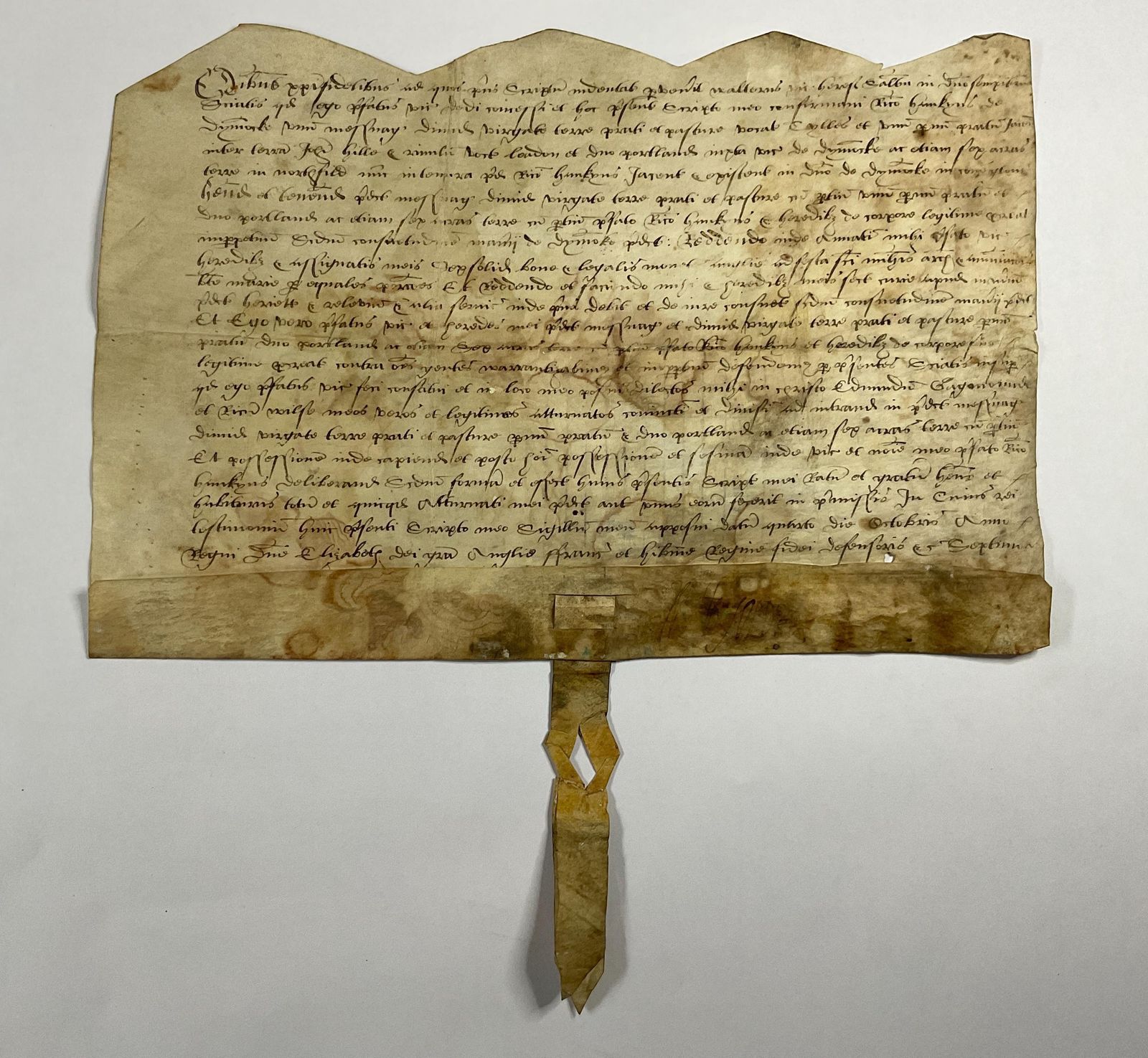 1565 Elizabethan Royal Court Archive: Land Charter Signed By Walter Devereux, 2nd Viscount Hereford