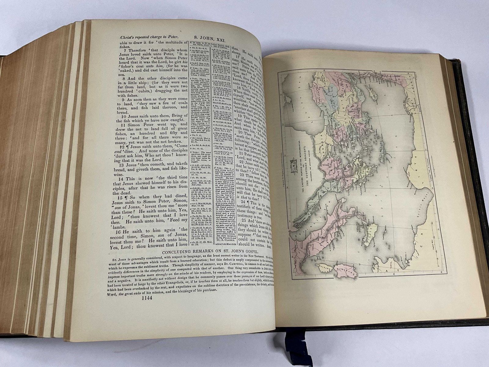 Home Decor Bagster’s Comprehensive Bible – Victorian Full Leather Family Edition – C.1860 photo