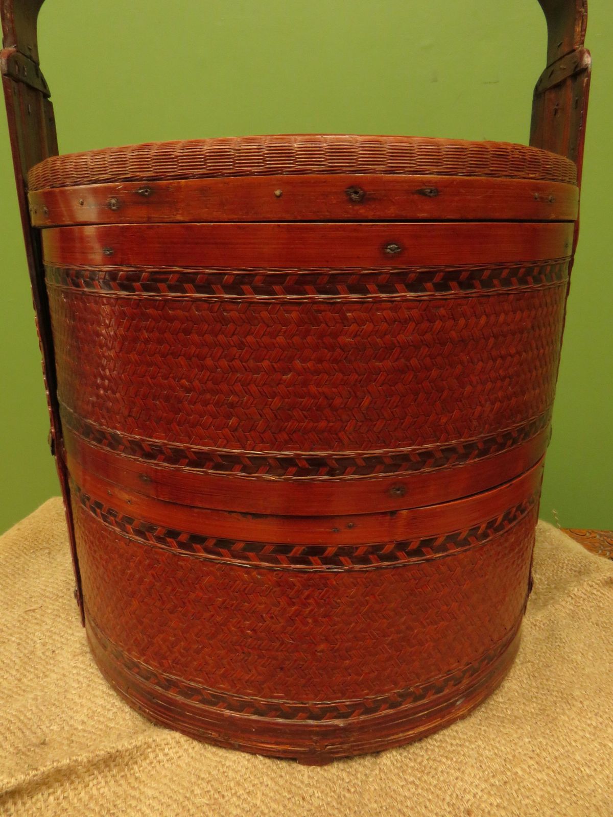 Large Chinese Wedding Basket With Two Tiers photo for sale