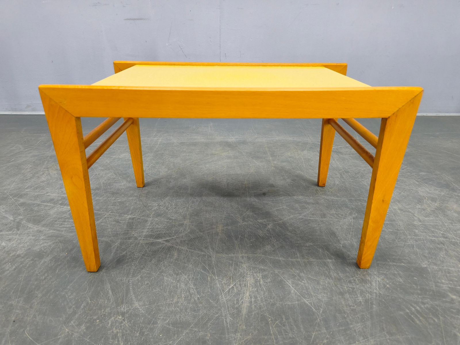 Mid Century Beech Plant Stands With Umakart Tops, 1970s Set photo 387.0