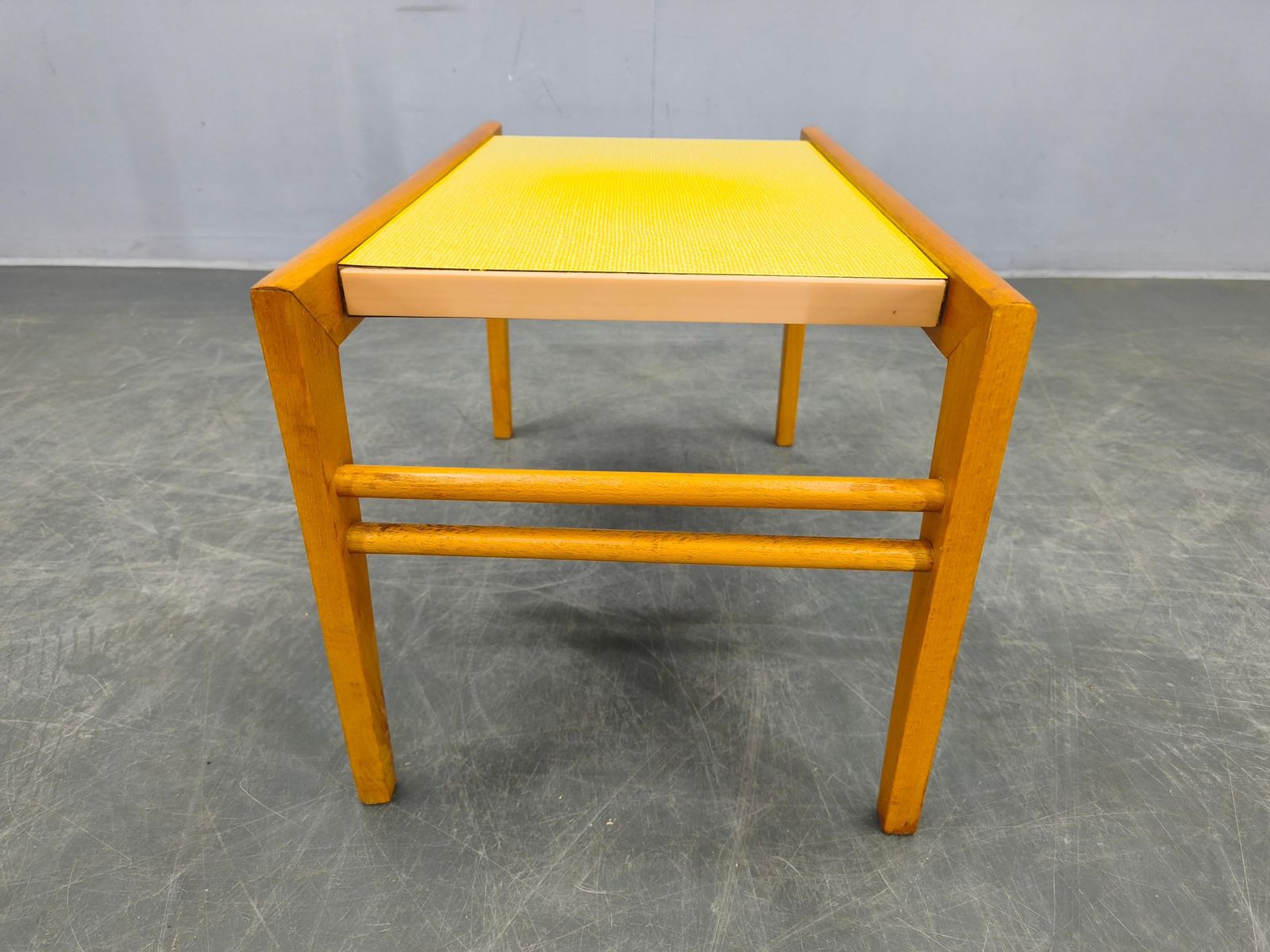 Mid Century Beech Plant Stands With Umakart Tops, 1970s Set photo vinterior
