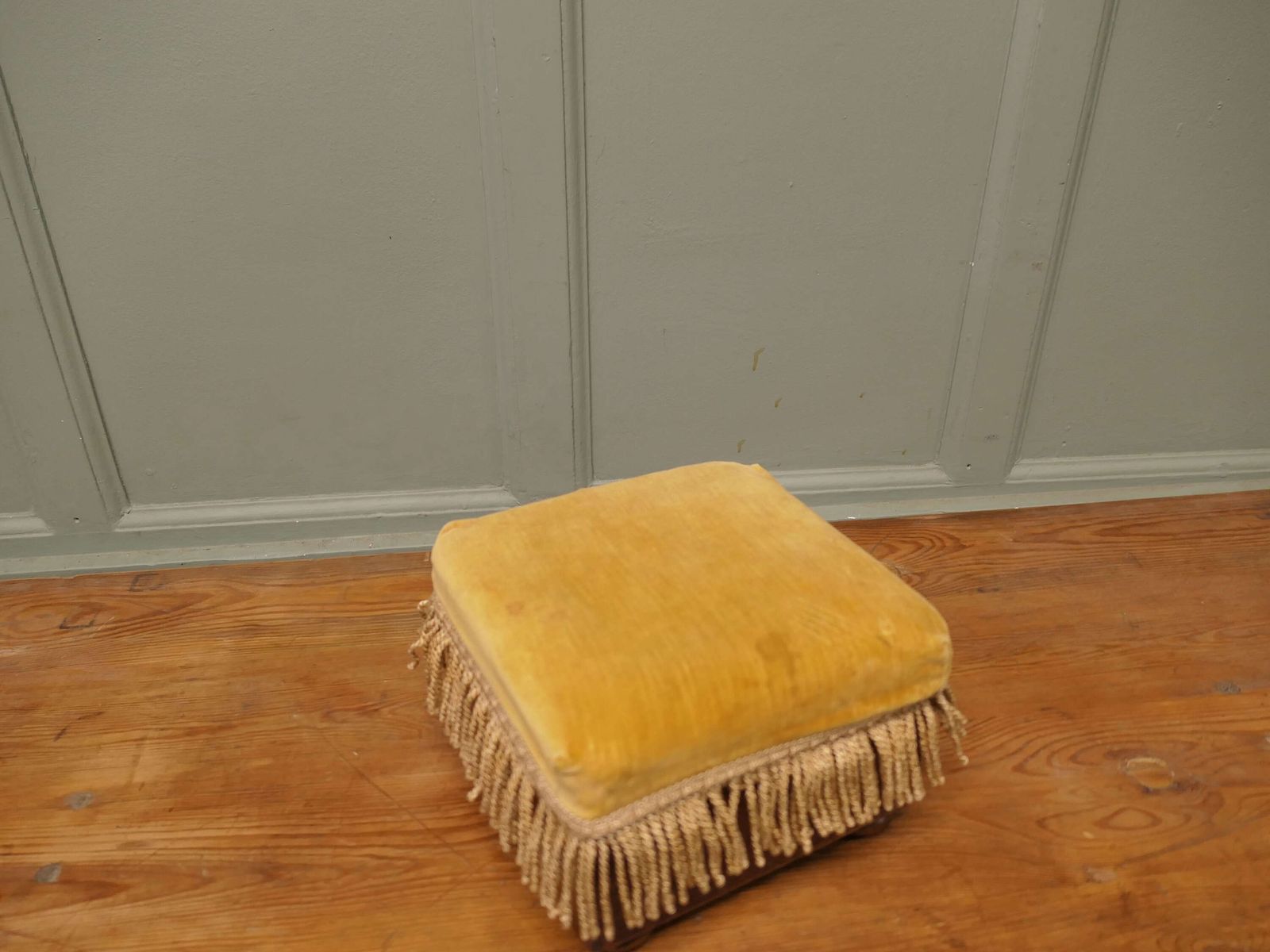 Victorian Mustard Velvet Foot Stool Or Bed Step A Lovely Piece photo furniture