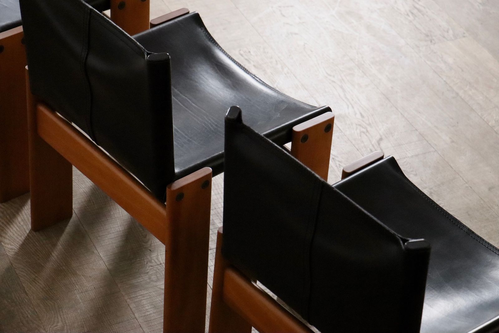 Set Van 6 'Monk' Eetkamerstoelen Van Afra En Tobia Scarpa Voor Molteni, Italië, 1974 photo Meubels