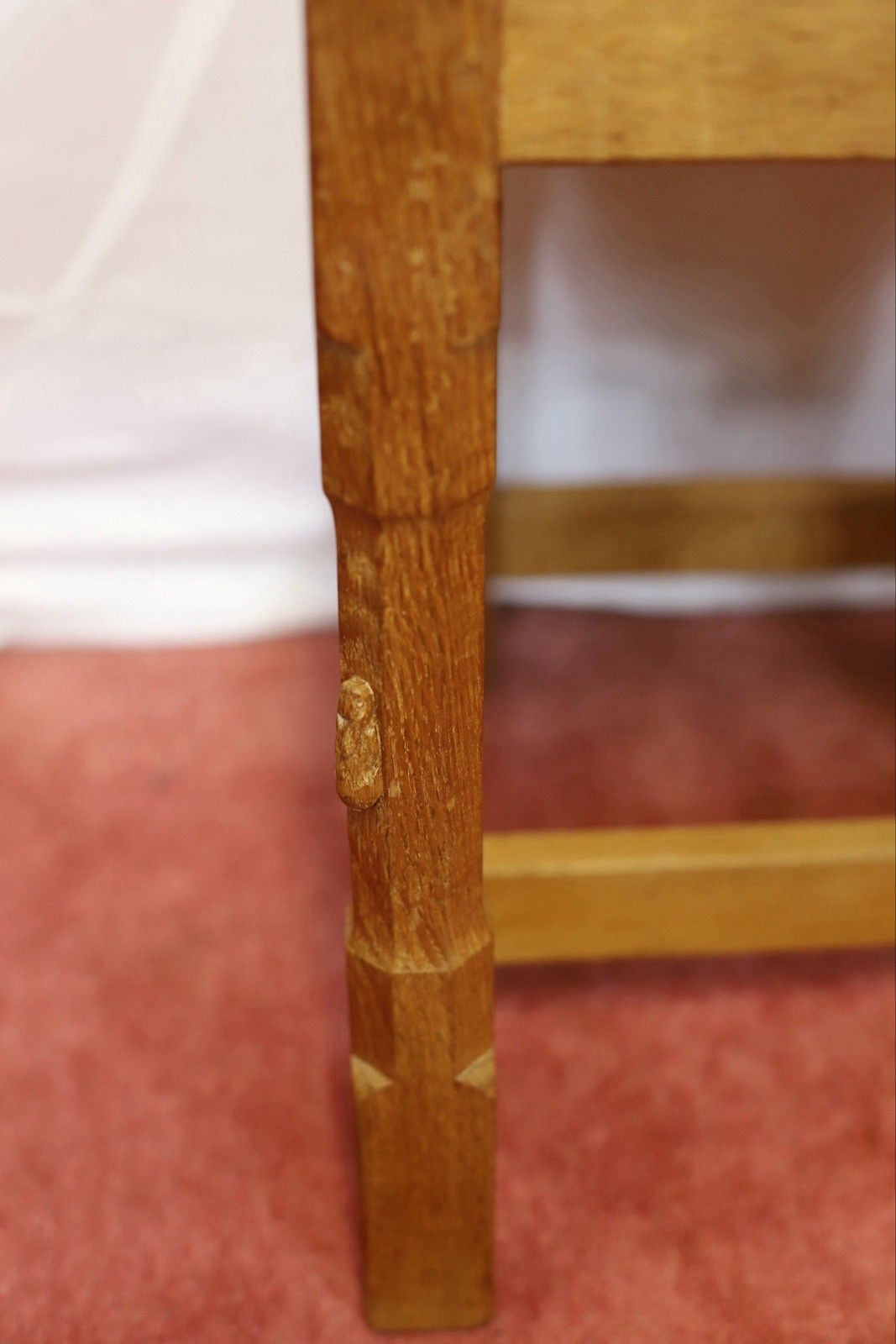 1838.0 Rabbitman : Peter Heap (1945 2022) Lovely Set Of Five English Oak Dining Chairs photo