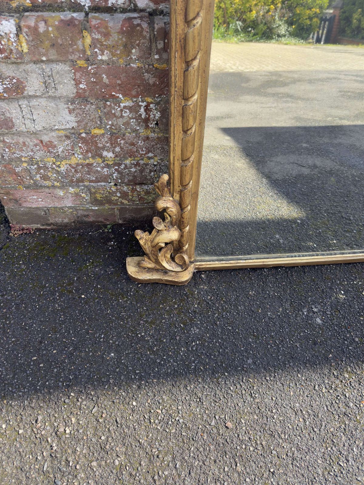 A Stunning Large Antique English 19th C Rope Twist Framed Mirror. photo for sale
