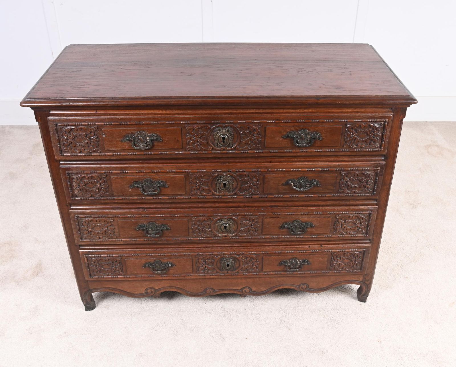 French Provincial Normandy Commode 1780 Oak Chest Drawers photo 2750.0