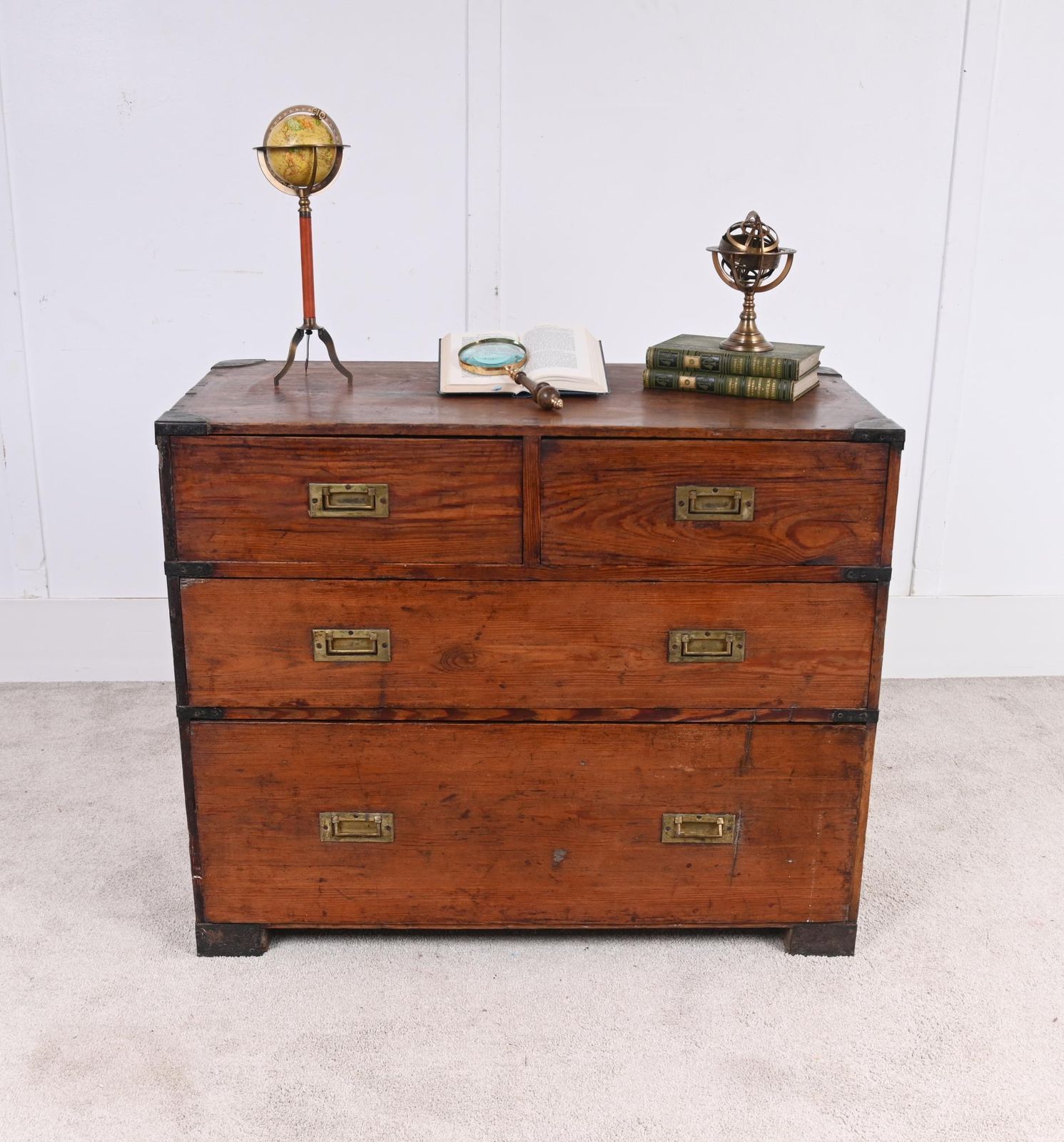 Antique Military Campaign Chest Pine Holloway And Son 1880
