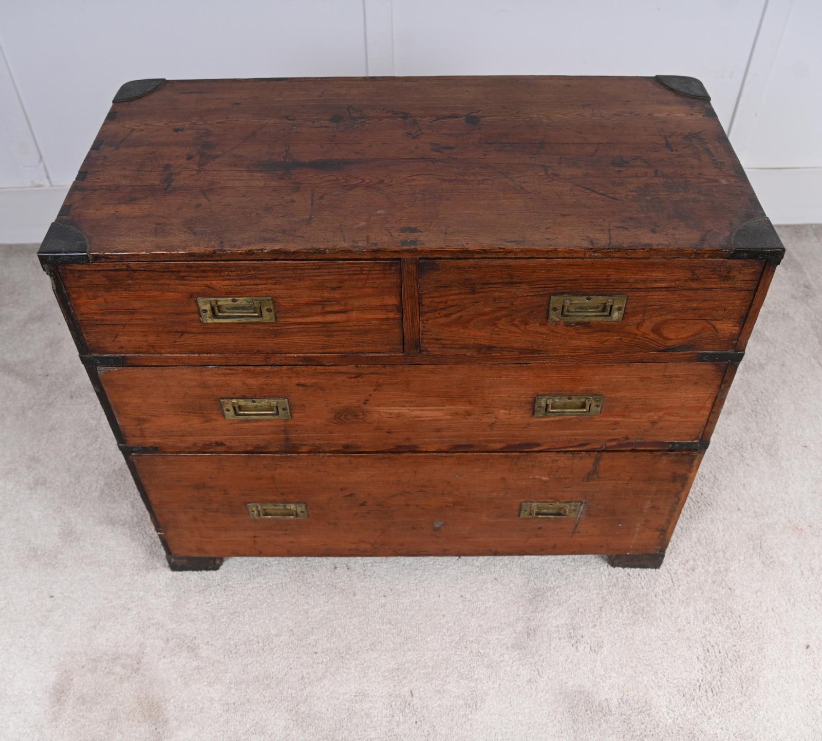 Antique Military Campaign Chest Pine Holloway And Son 1880 photo for sale