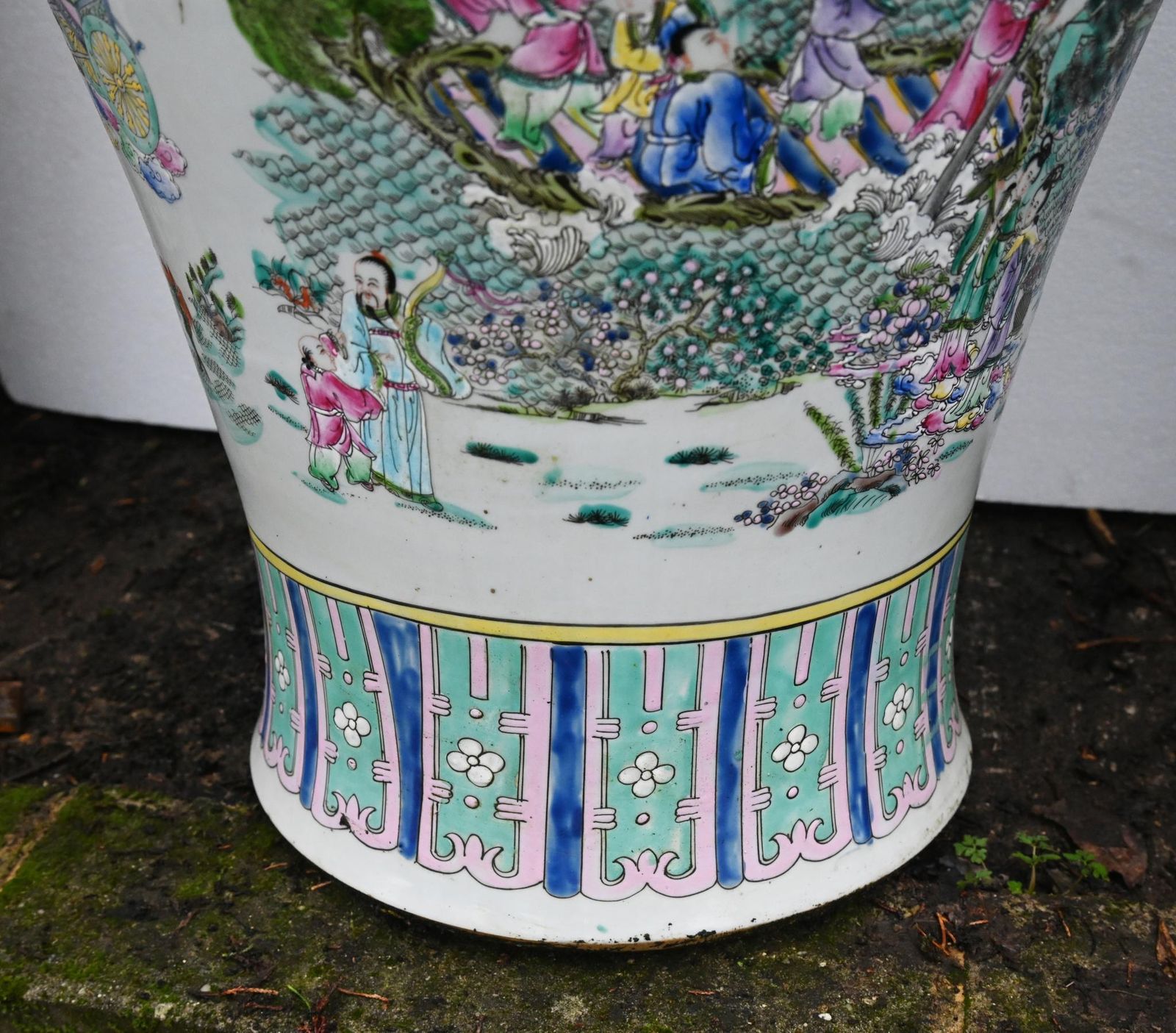 Pair Chinese Porcelain Vases   Qianlong Ginger Jars 4ft Tall photo buy