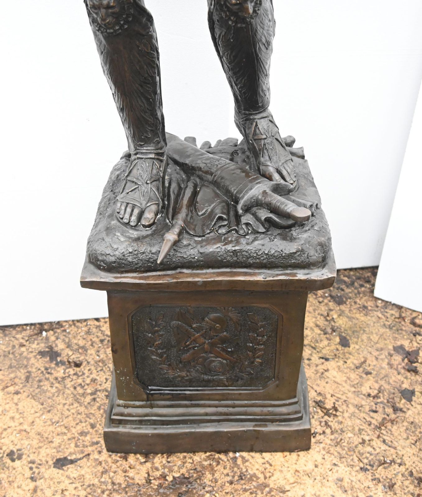 Xl Bronze Roman Gladiator Statues Lamps Figures 8 Ft 246 Cm Security Guards photo Garden Lighting