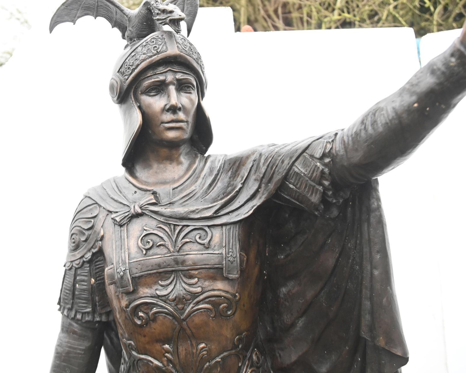 Xl Bronze Roman Gladiator Statues Lamps Figures 8 Ft 246 Cm Security Guards photo vinterior