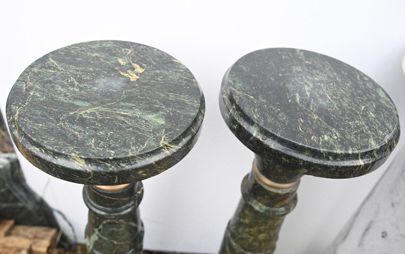 1150.0 Pair Italian Marble Pedestal Stand Columns Classical photo
