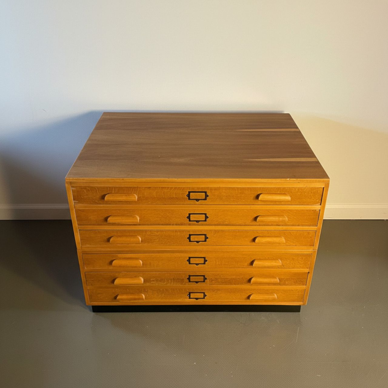 1940s Plan Chest With Original Wooden Handles photo for sale
