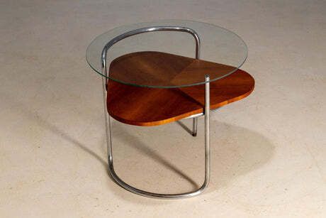 Tweelaags Bijzettafel, Bauhaus Stijl, Jaren 1930–1940