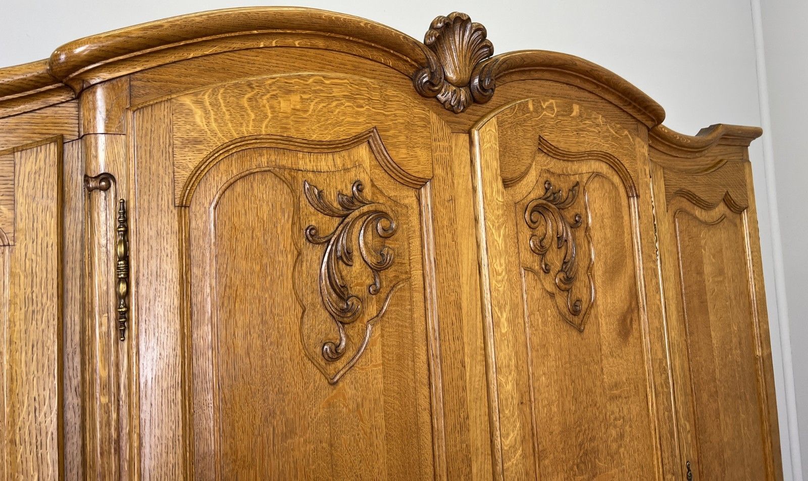 Wardrobe Vintage French Louis XVI Style Four Door Oak Carved Armoire Lot 4929 photo Furniture
