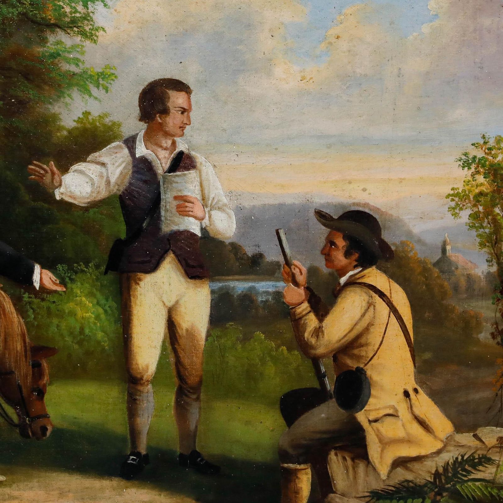 After Asher Brown Durand (1796 1886) Oil, The Capture Of Major André photo 1250.0