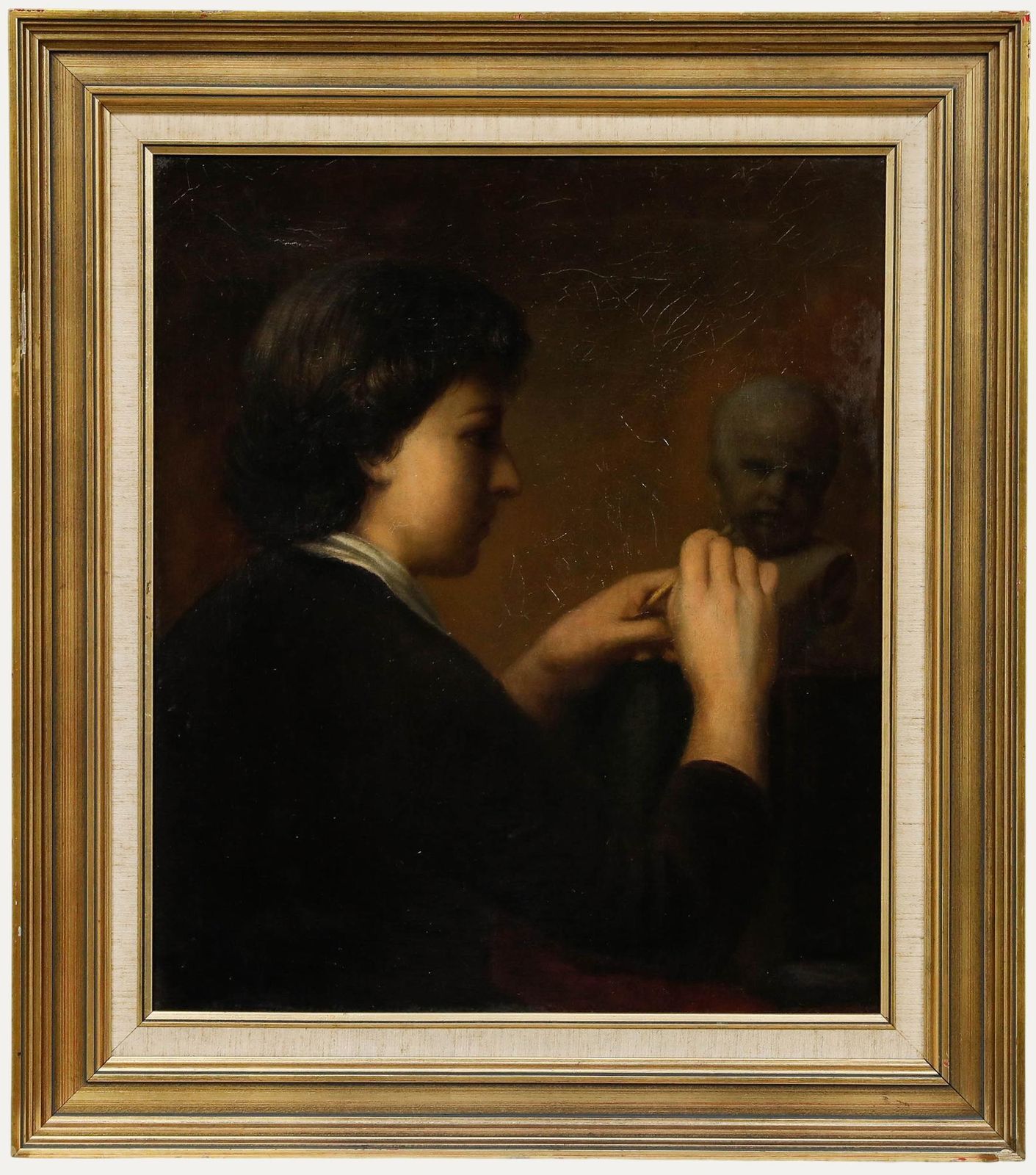 Attrib. Gerrit Buitendijk Kuijk (1805 1884) Mid 19th Century Oil, The Sculptor