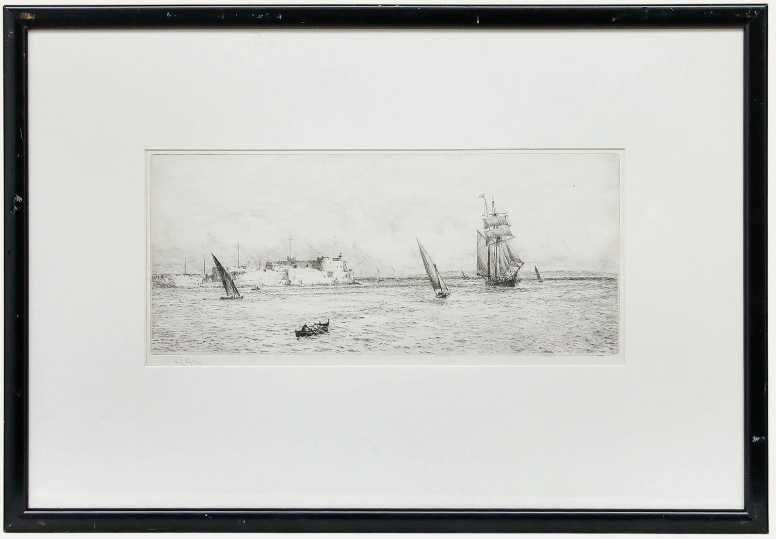 William Lionel Wyllie (1851 1931) Framed Early 20th Century Etching, Syracuse