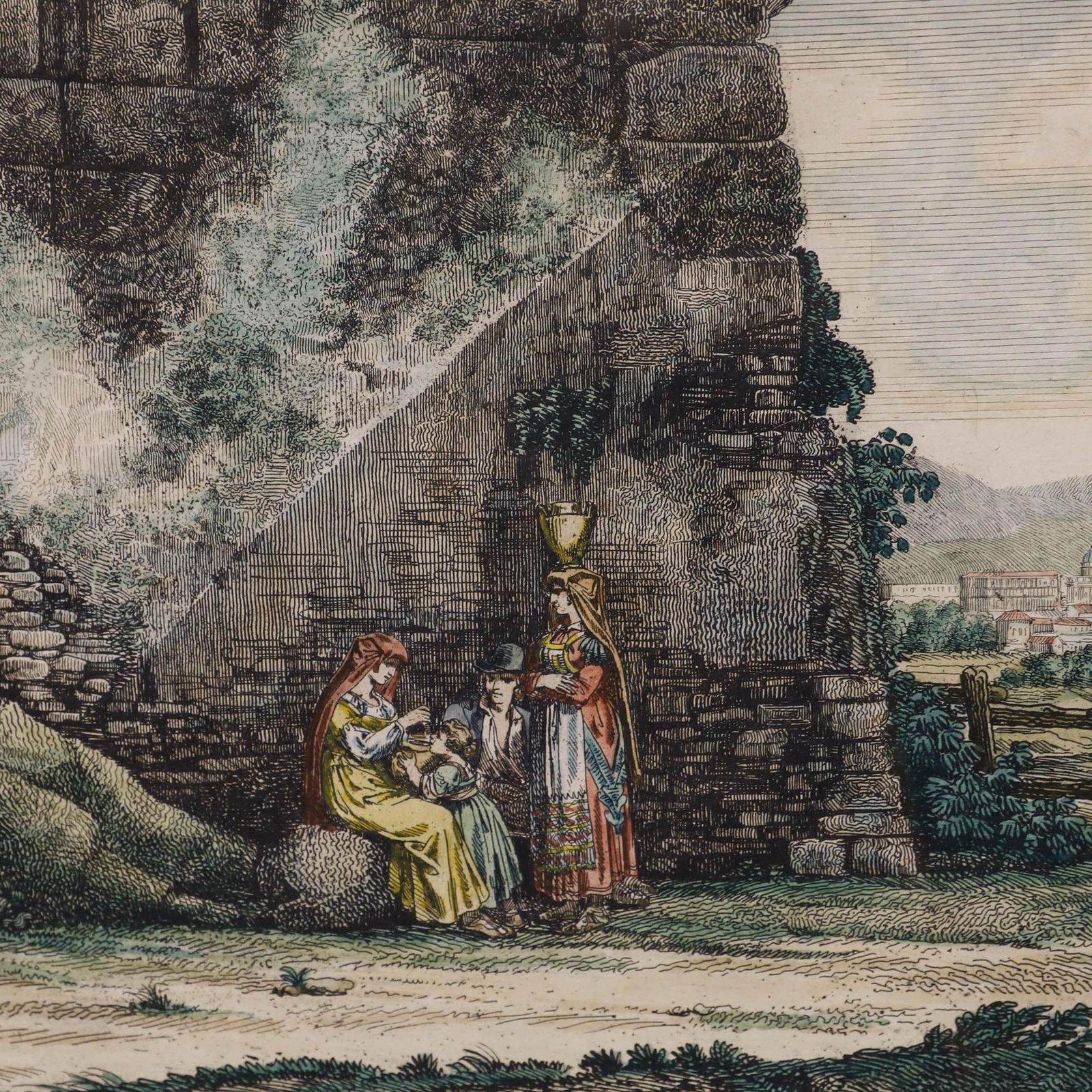 Luigi Rossini (1790 1857) 1822 Etching, The Tomb Of Publius Vibius Marianus photo Art
