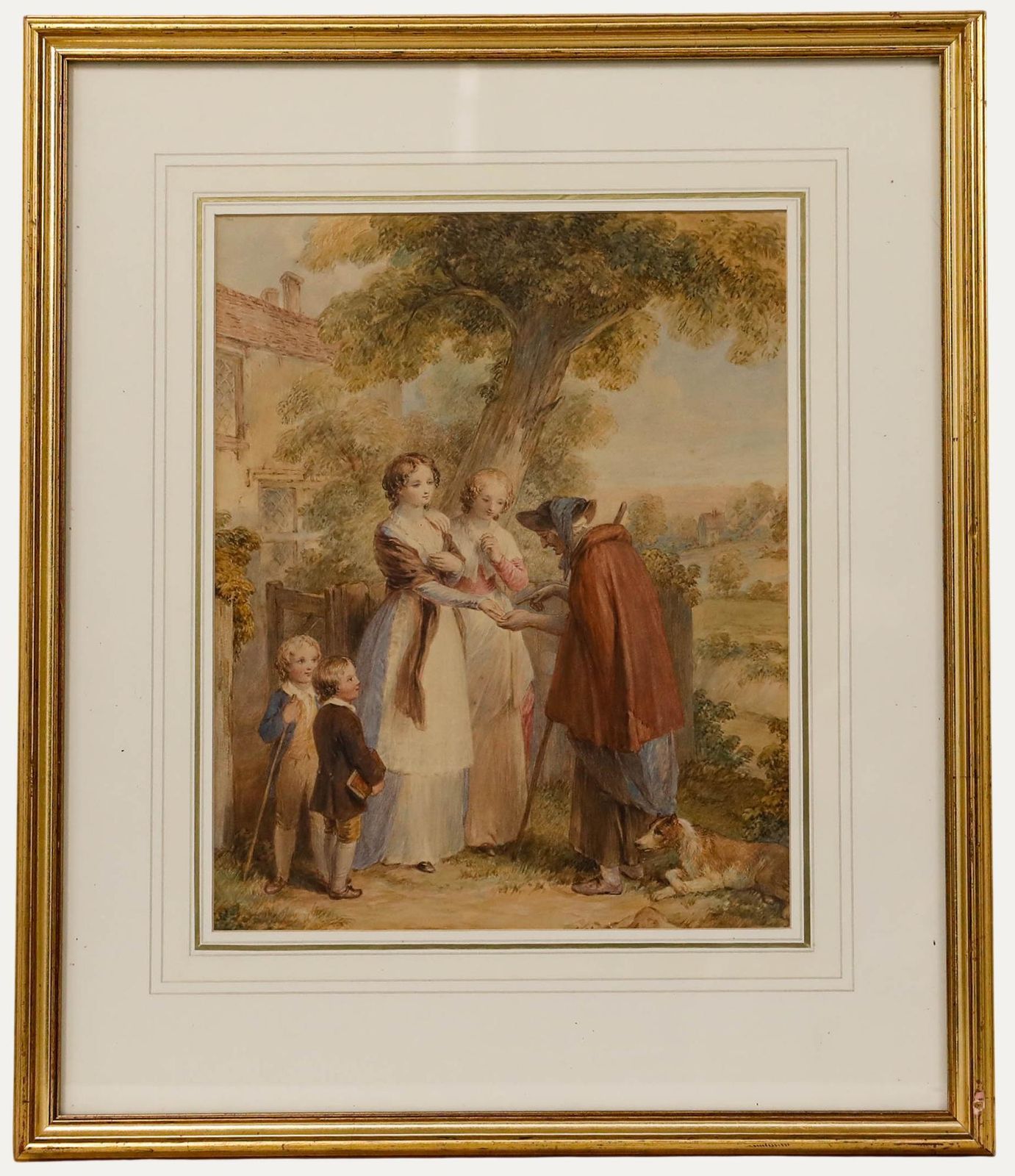 J.M. Wright (1777 1866) Watercolour, Illustration For 'The Vicar Of Wakefield'