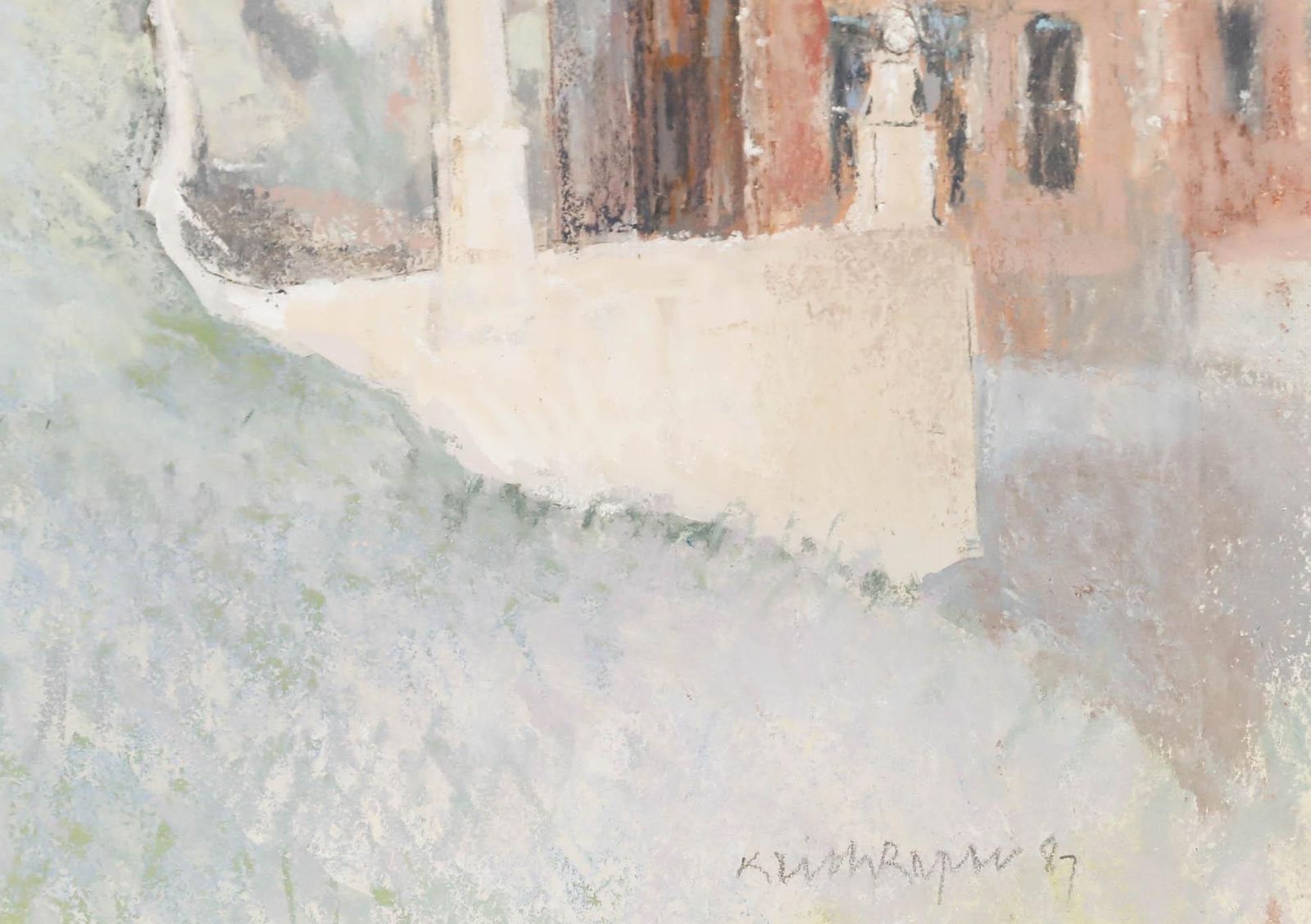 Keith Roper (B.1946) Framed 1987 Pastel, York Minster From The City Walls photo vinterior